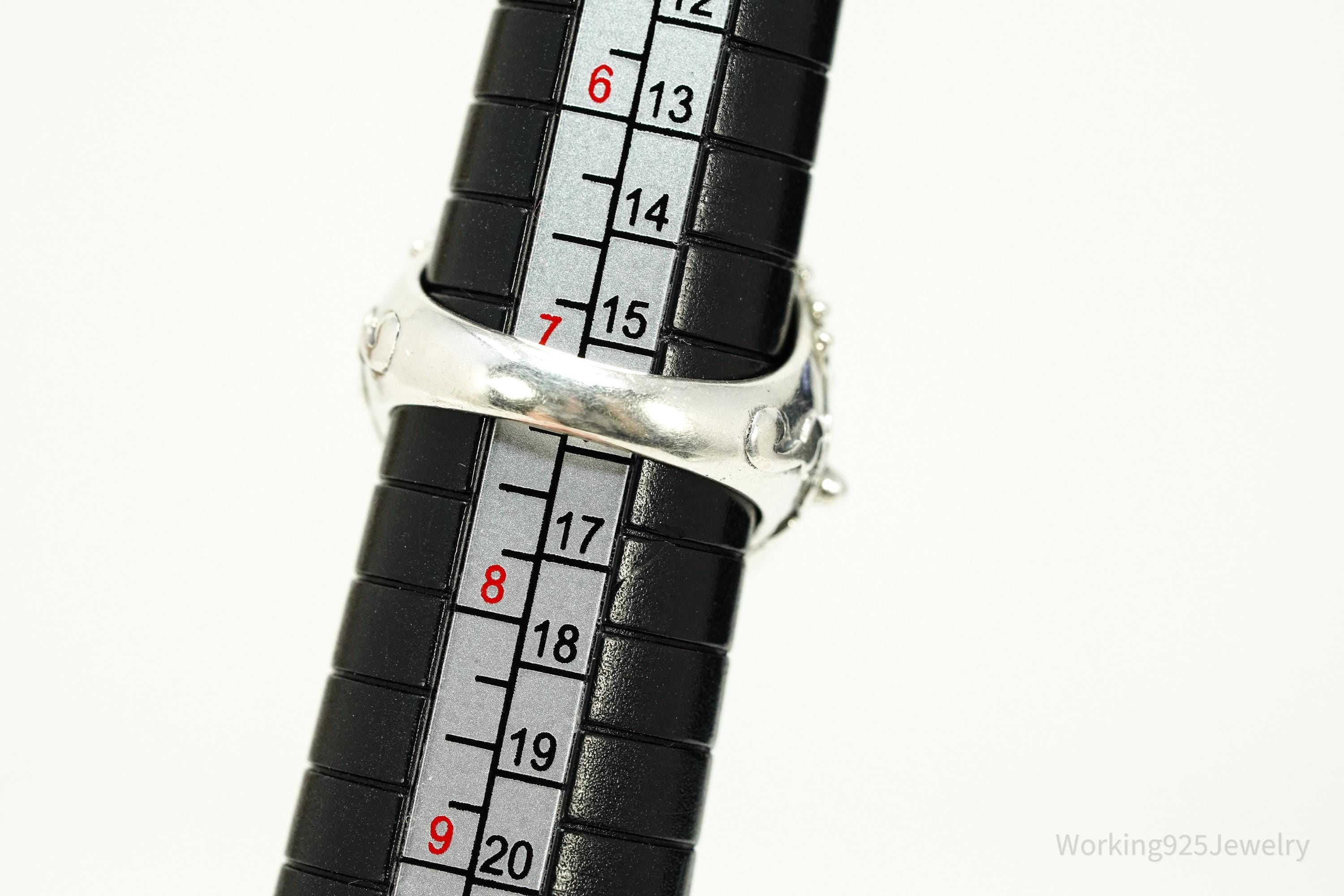 Vintage Doug Paulus Red Tigers Eye Western Style Sterling Silver Ring - Size 7.25