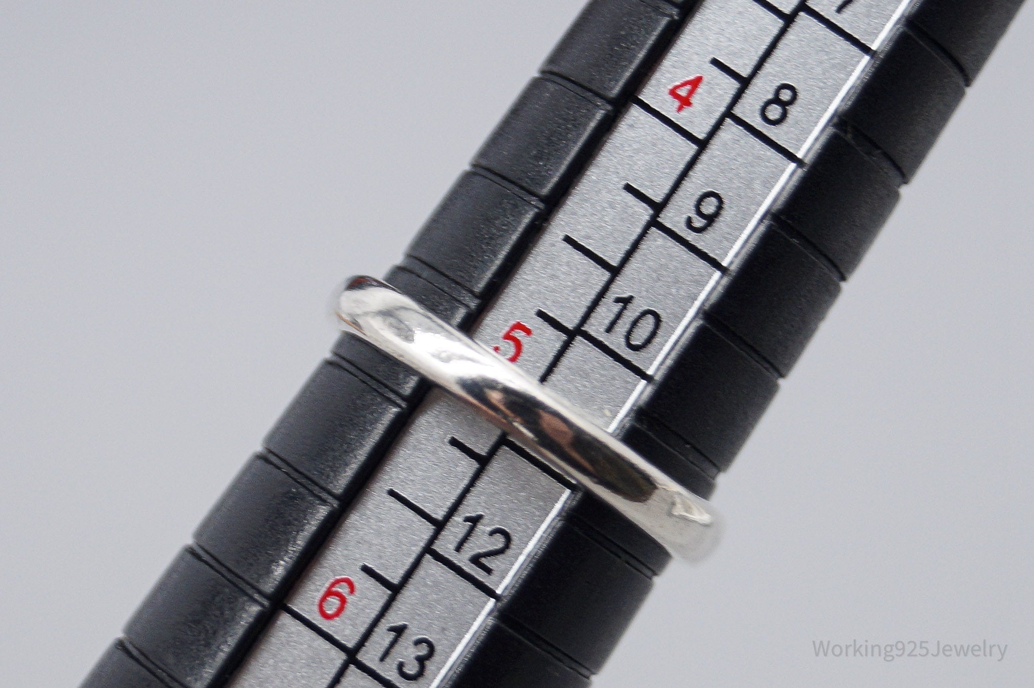 Vintage Large Citrine Silver Ring - Size 5