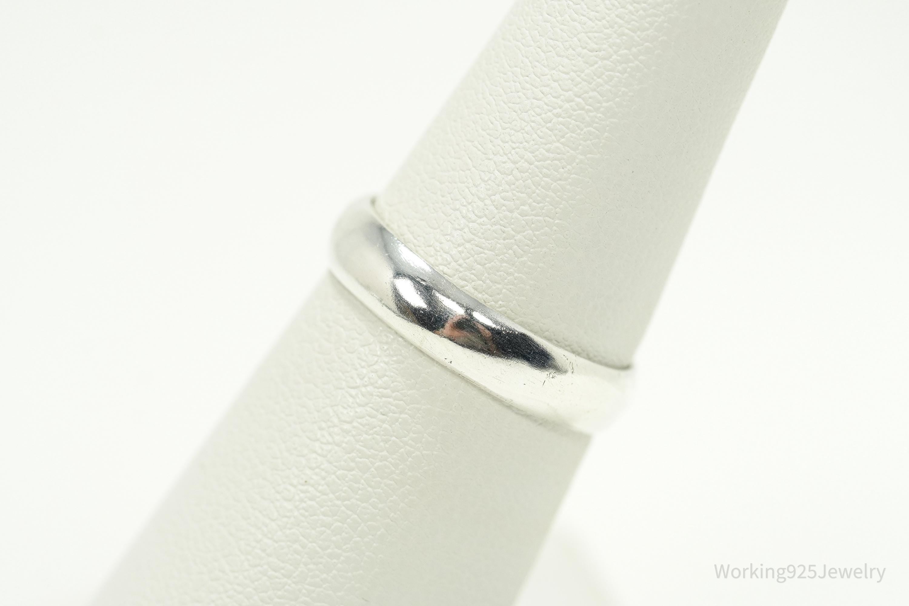 Vintage Silver Band Ring - Size 6.25