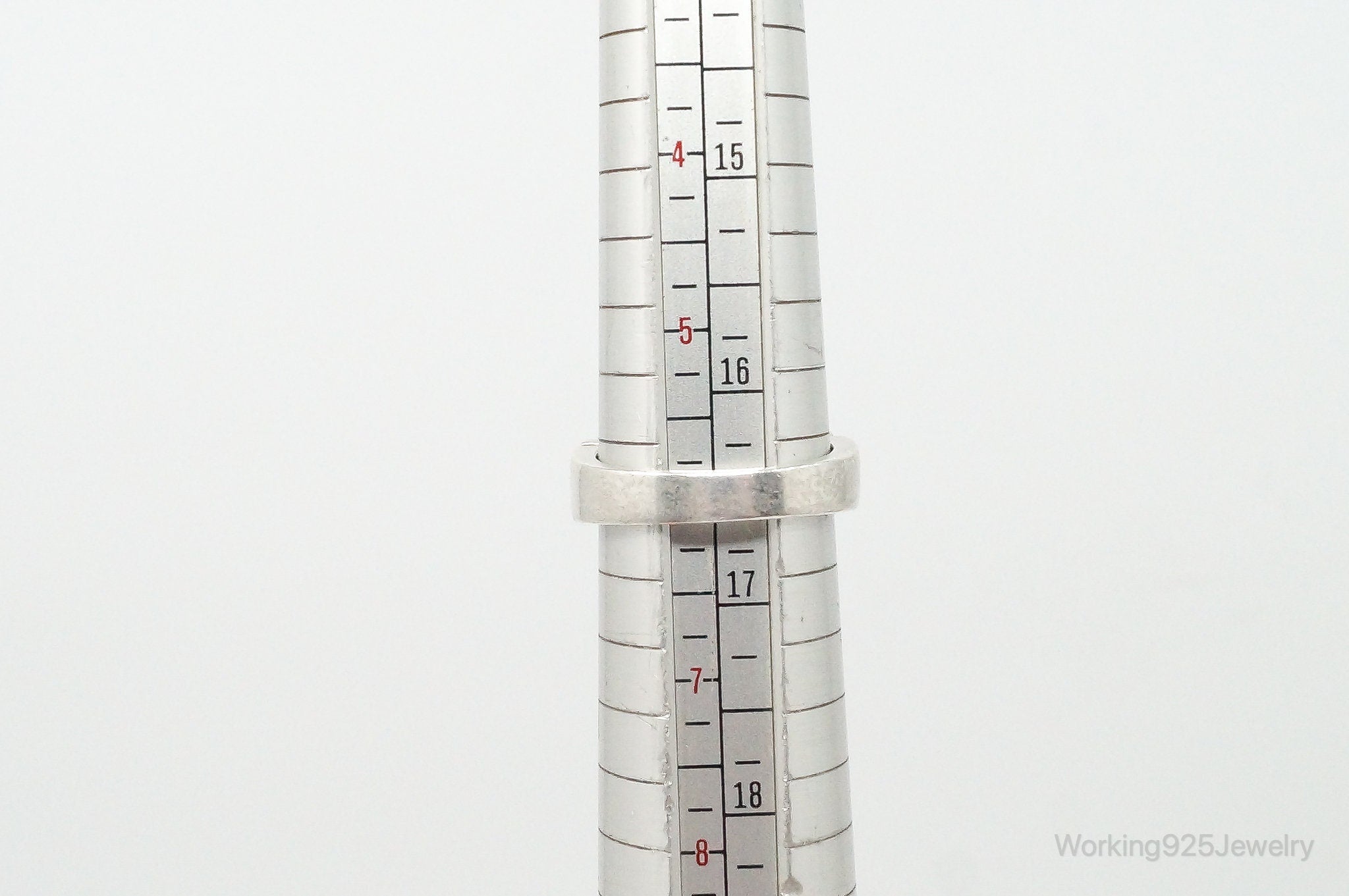 Vintage Designer GV Cubic Zirconia Sterling Silver Ring - Size 6