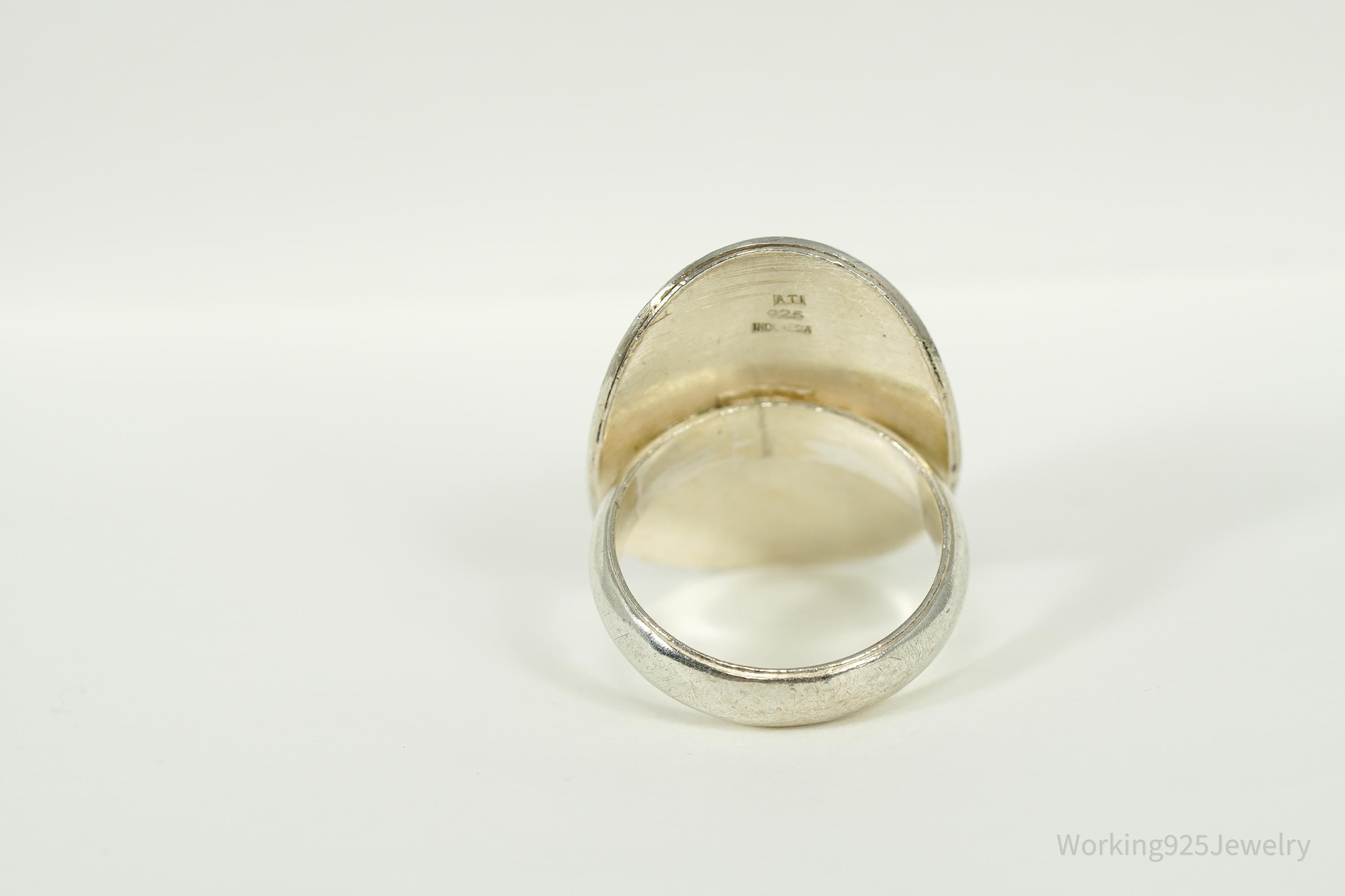 Vintage ATI Carnelian Sterling Silver Ring - Size 6