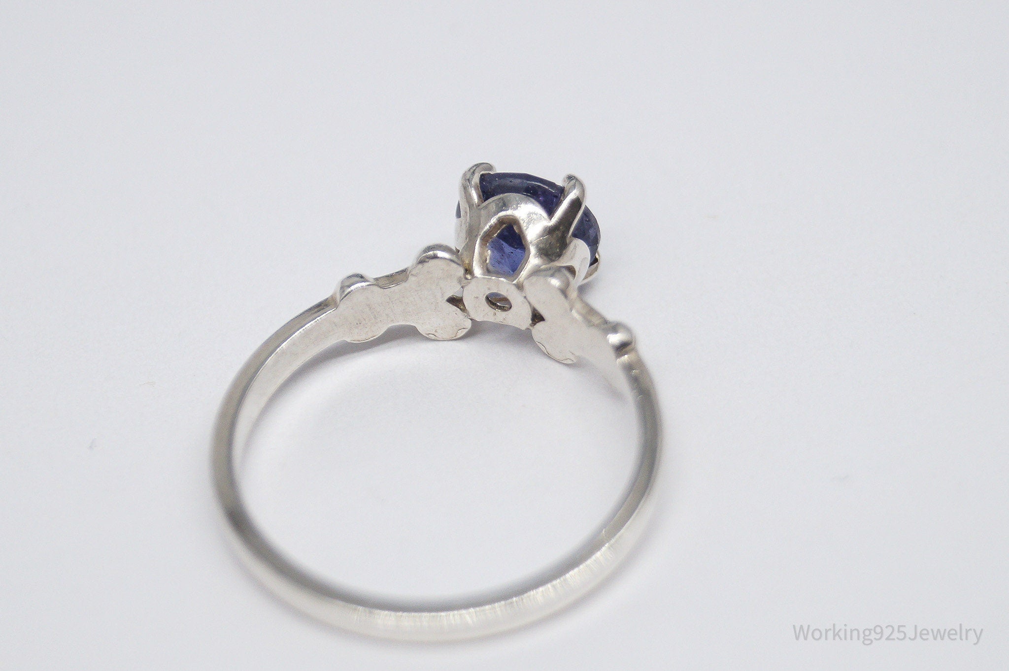 Vintage Designer Kabana Iolite Sterling Silver Ring - Size 5