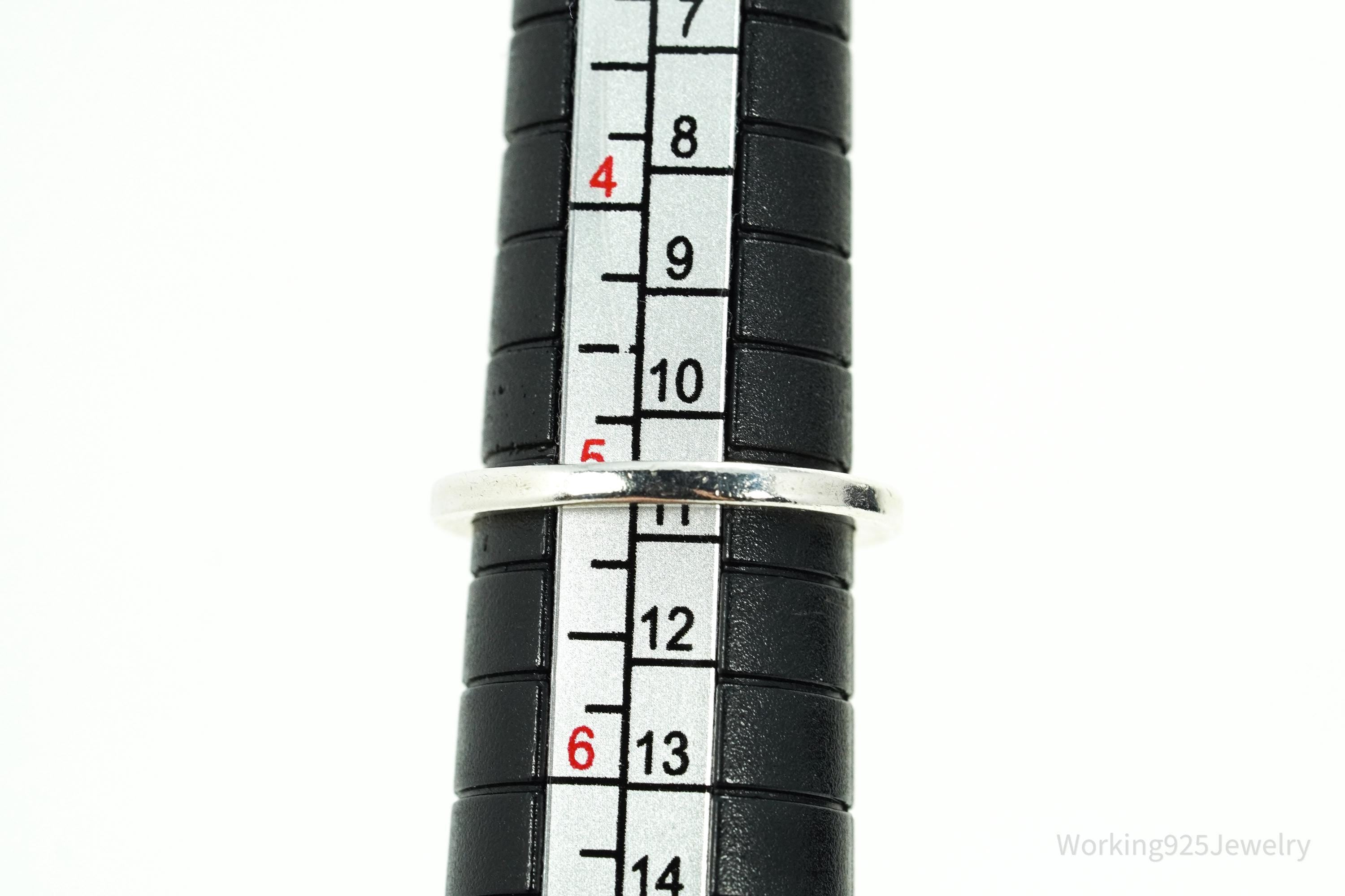 Vintage Pearl Sterling Silver Ring - Size 5