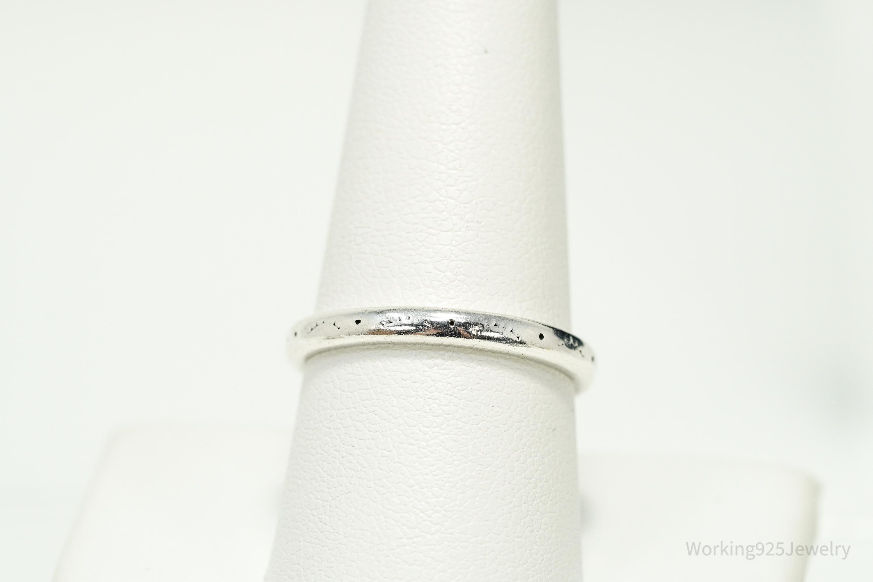 Vintage Native Designer Carolyn Pollack Sterling Silver Band Ring - Size 9