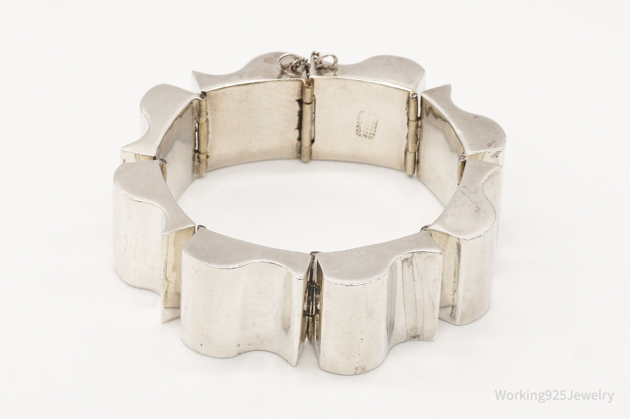 Vintage Mexico Modernist Sterling Silver Bracelet