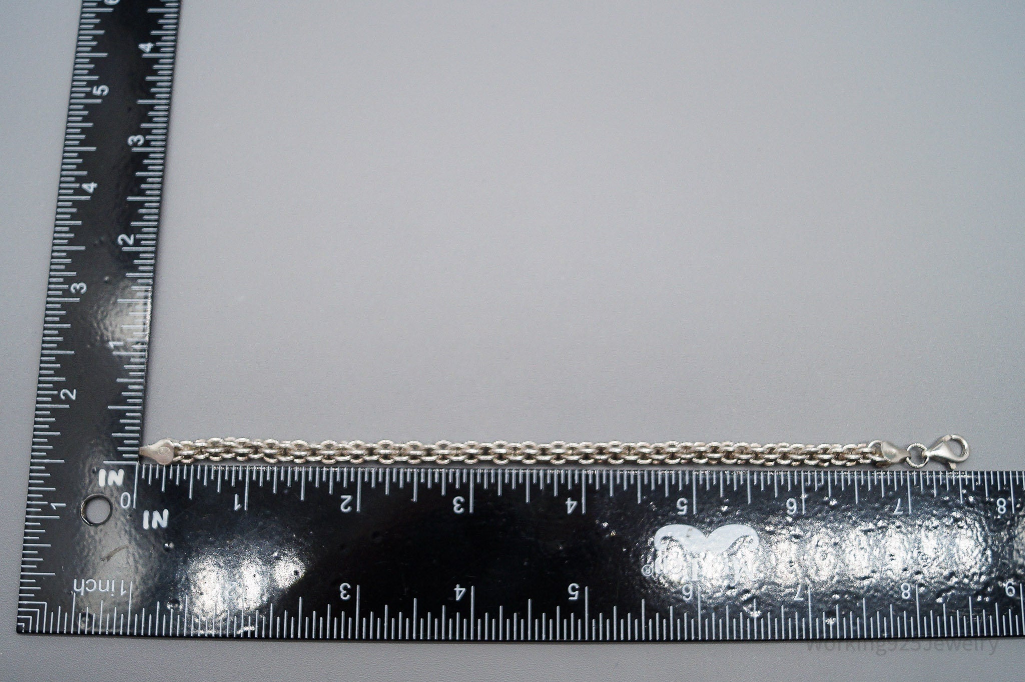 Vintage Italian Chainlink Sterling Silver Bracelet - 7 5/8"