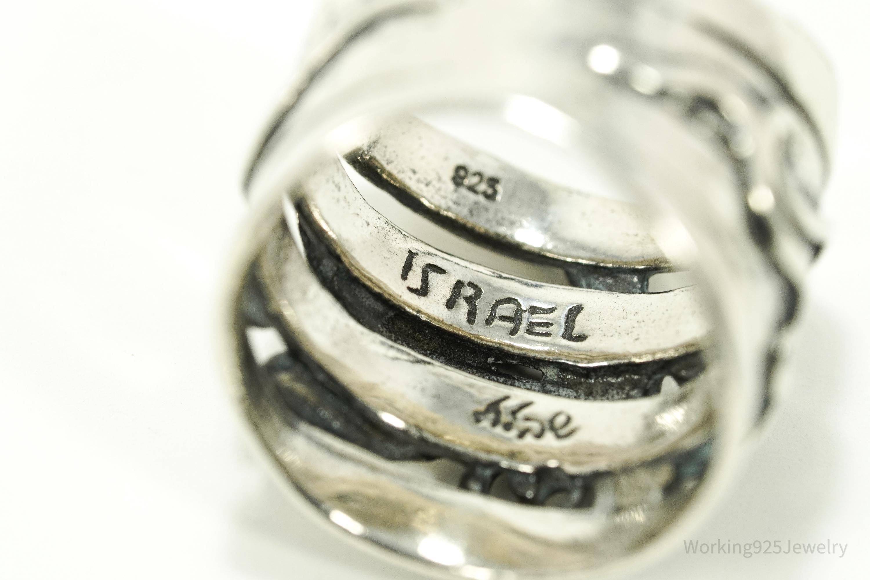 Vintage Shablool Didae Israel Sterling Silver Ring - Size 8.5