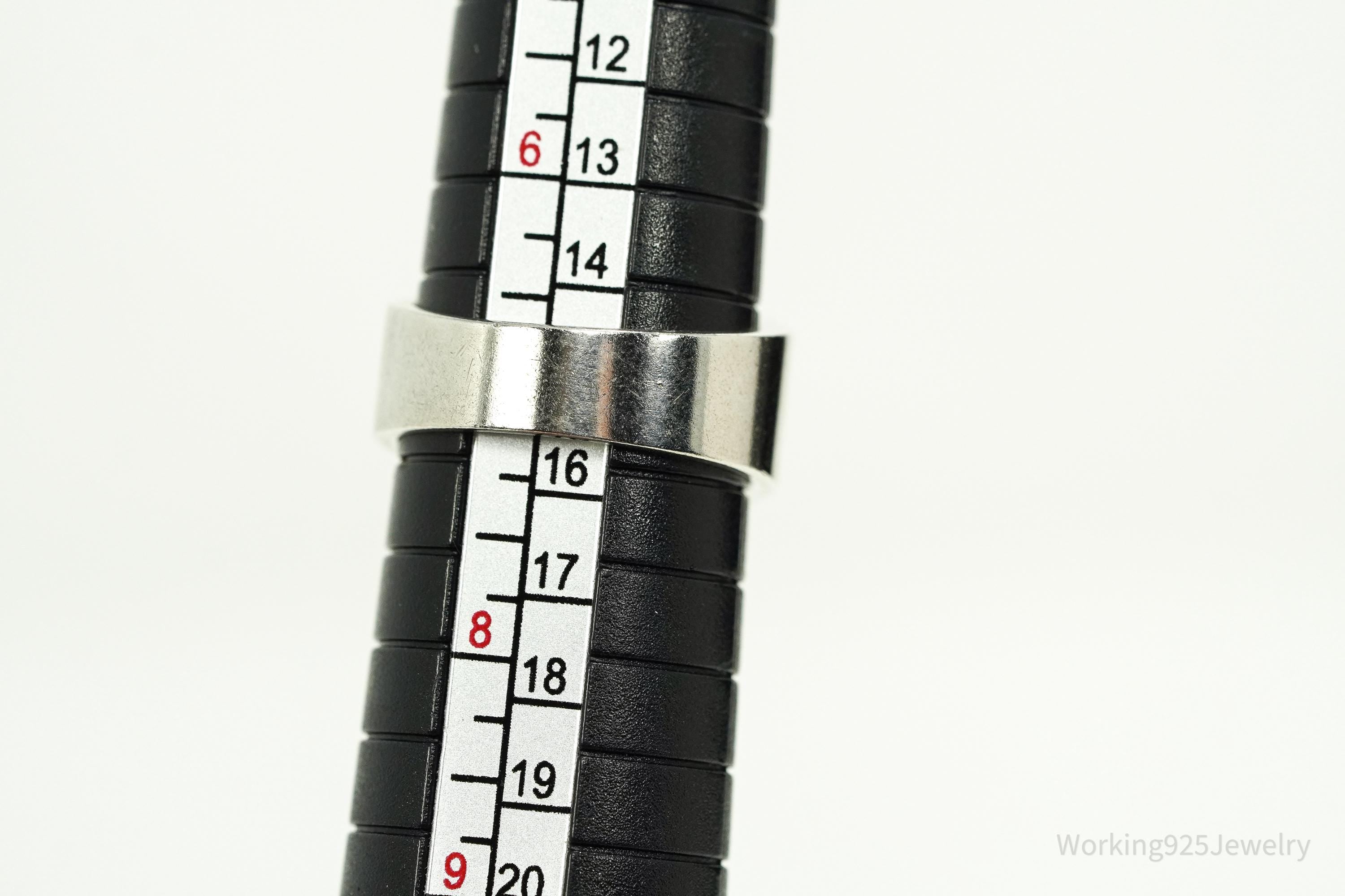 Vintage Cubic Zirconia Sterling Silver Ring - Size 7