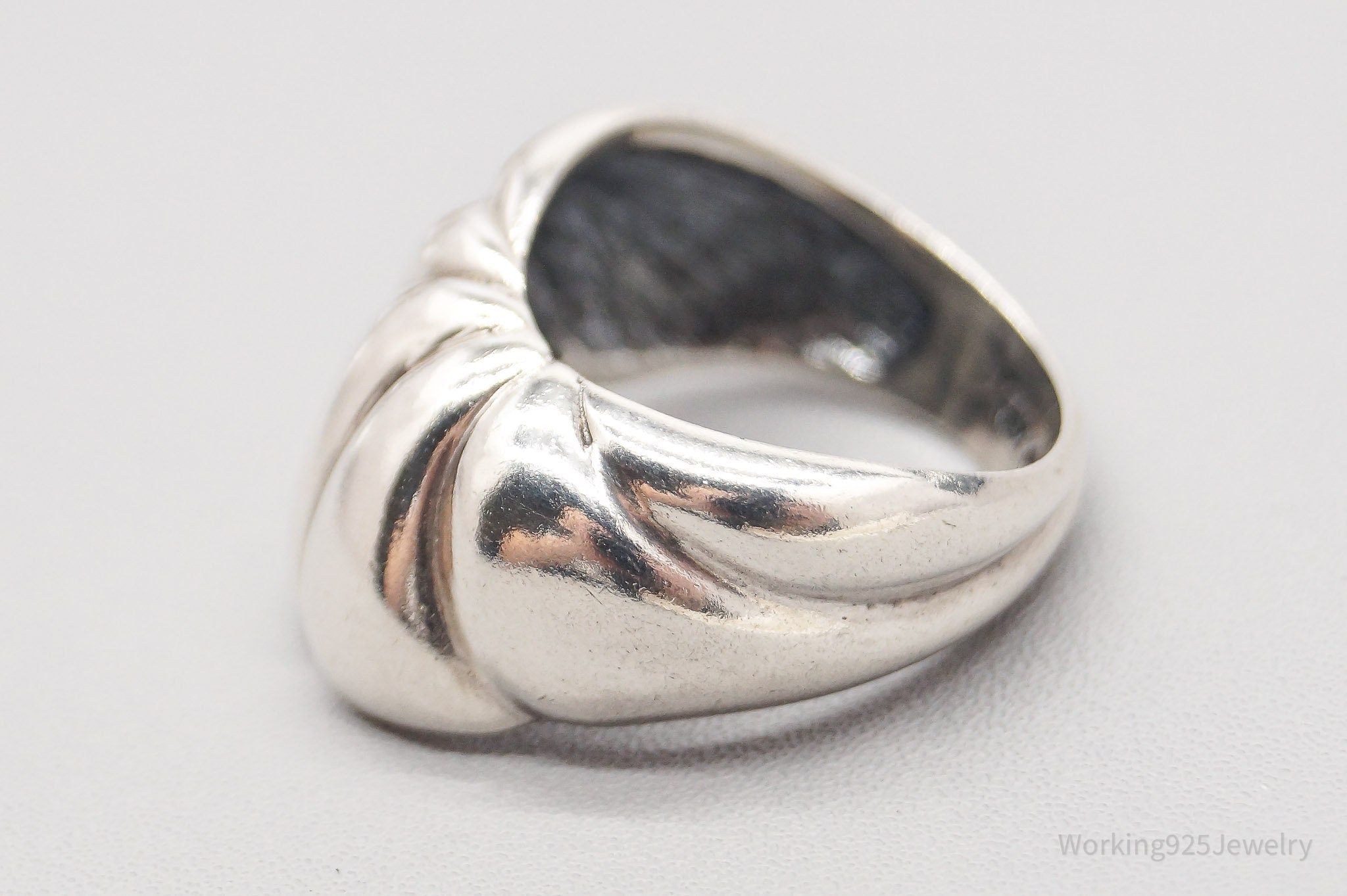 Vintage Designer KABANA Modernist Sterling Silver Ring - Size 5