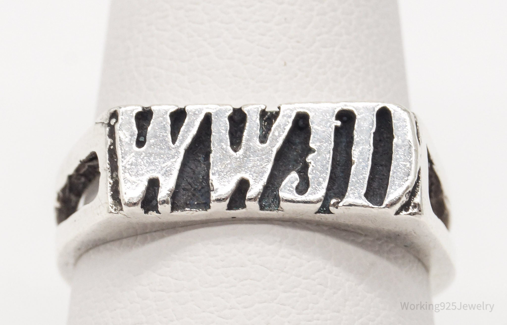 Vintage WWJD Sterling Silver Ring - Size 7.5