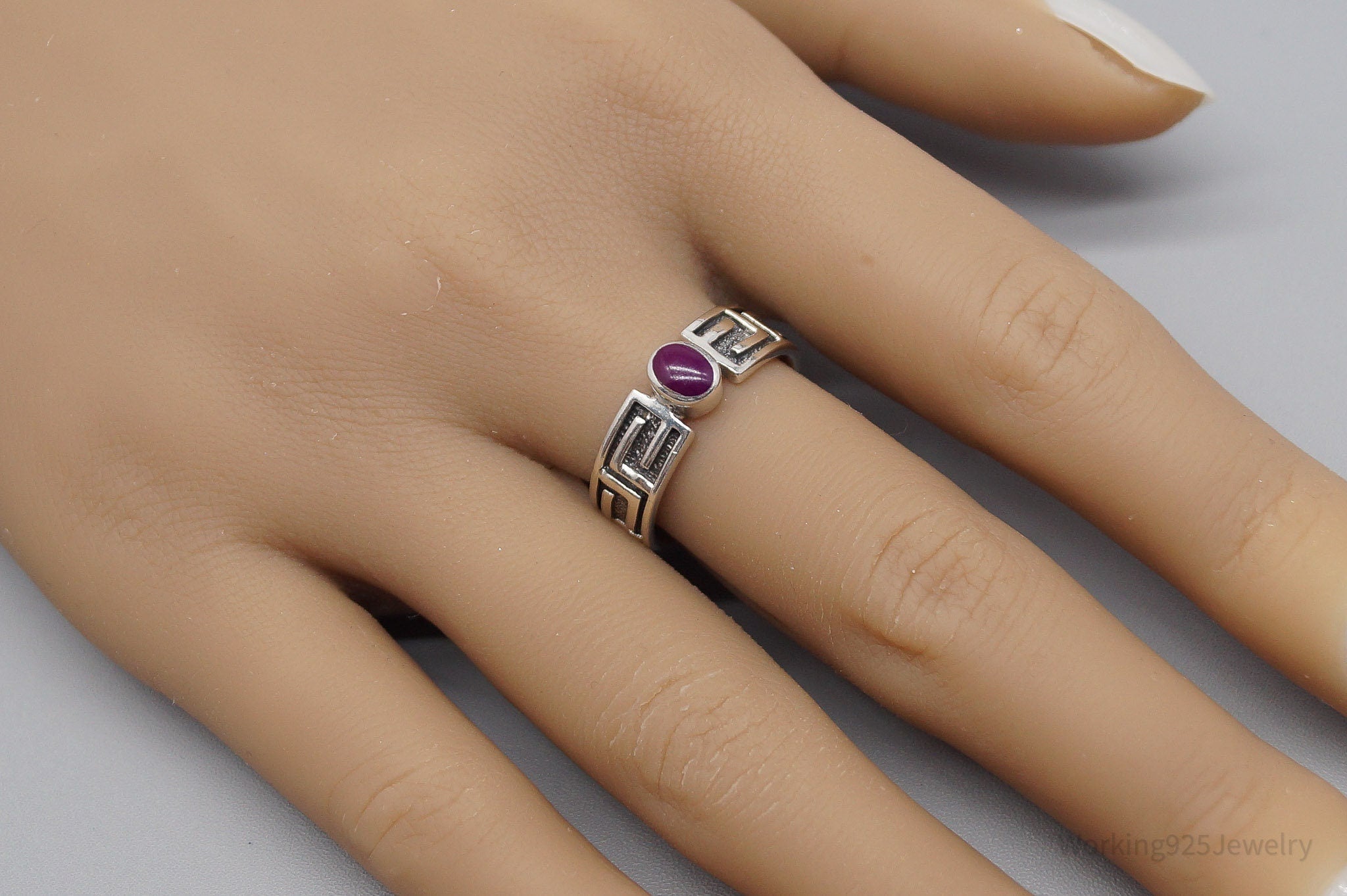 Vintage PSCL Sugilite Sterling Silver Ring - Size 8.25