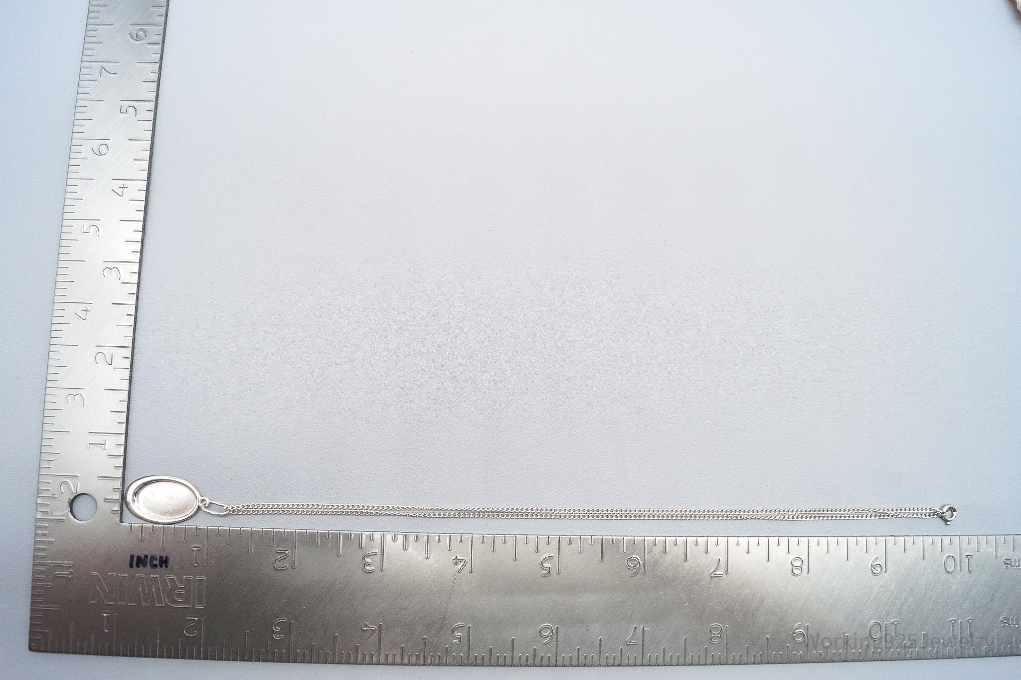 Antique Mary & Jesus Sterling Silver Necklace 17"