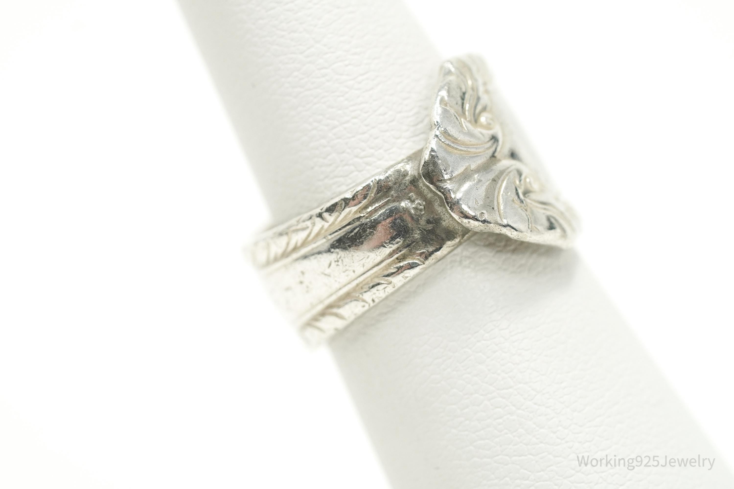 Antique Silver Spoon Ring Size 6.5