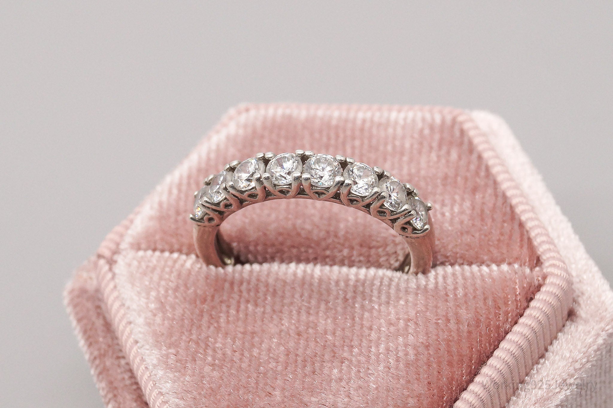 Vintage Cubic Zirconia Sterling Silver Ring - Size 6