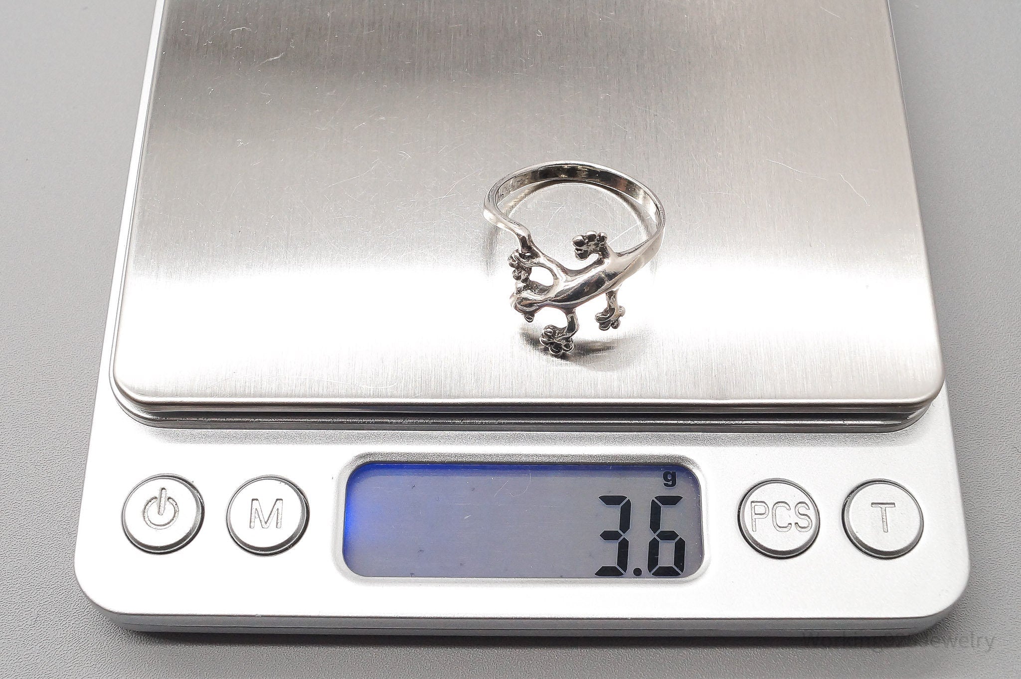 Vintage Wrapped Lizard Sterling Silver Ring Size 9.5