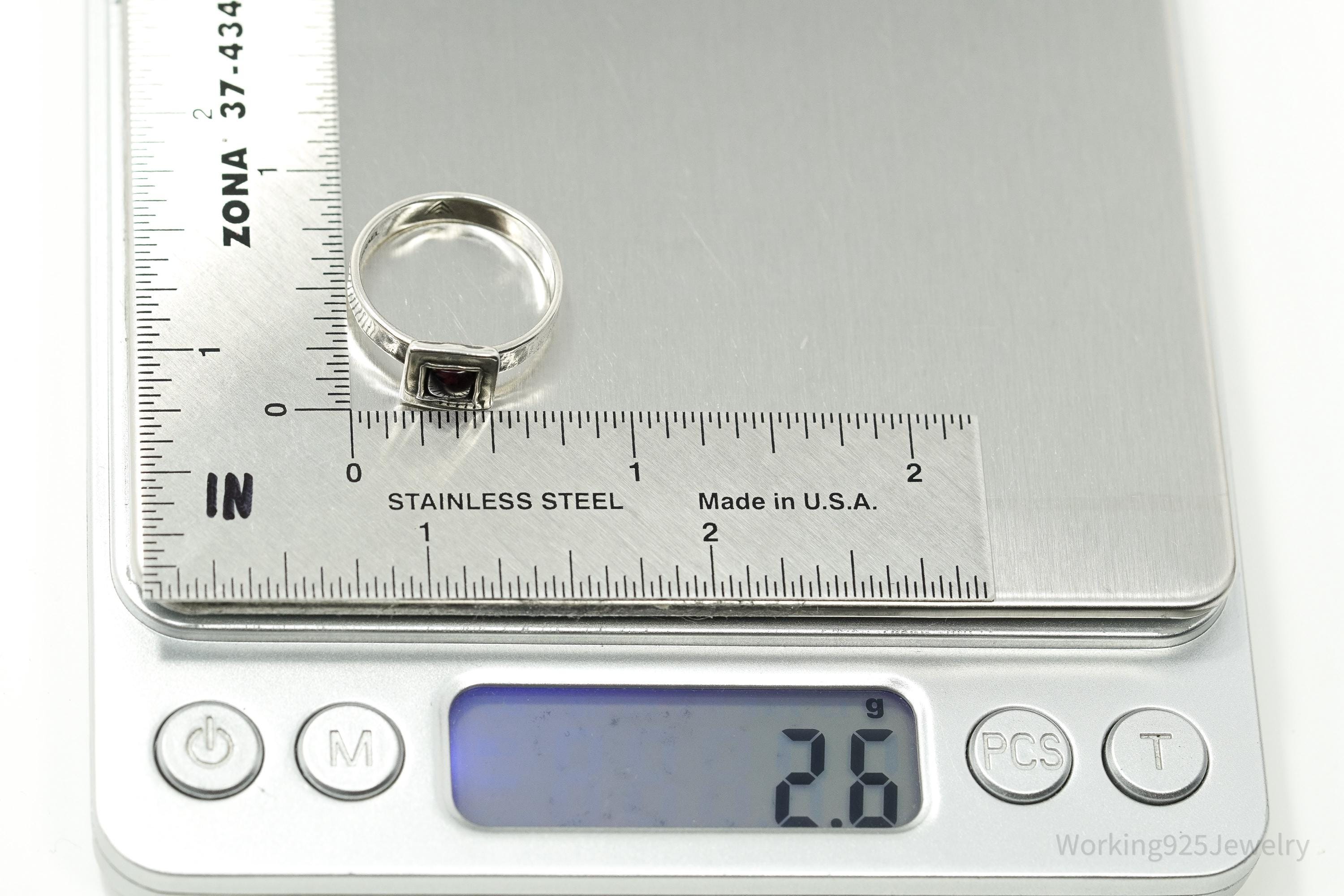 Vintage Silpada Rhodolite Garnet Sterling Silver Ring - Size 7.25