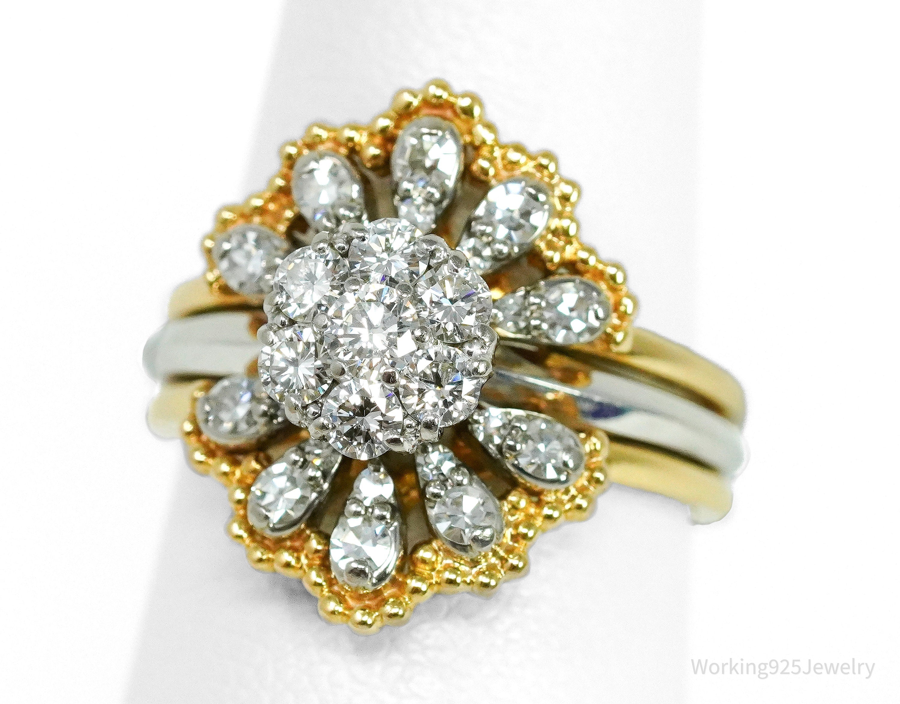 JABEL Diamonds & 18K Gold Two Tone Ring - Size 6.25