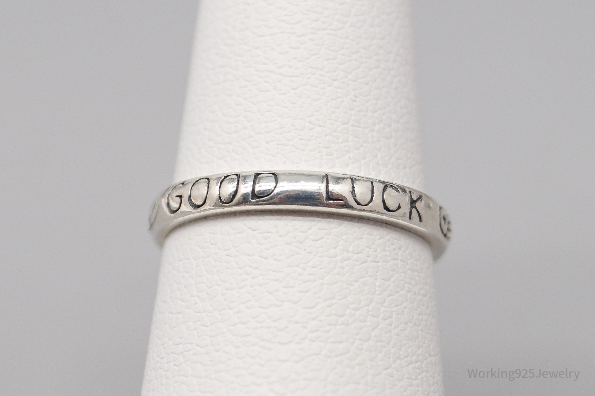 VTG Native Designer Carolyn Pollack Good Luck Sterling Silver Ring - Size 5.25