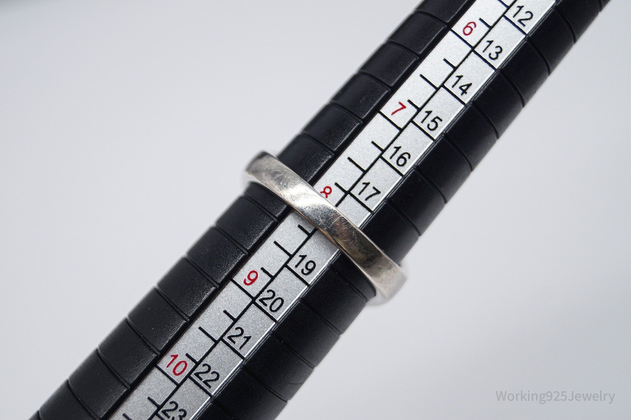 Vintage Paua Abalone Shell White Topaz Sterling Silver Ring - Size 8