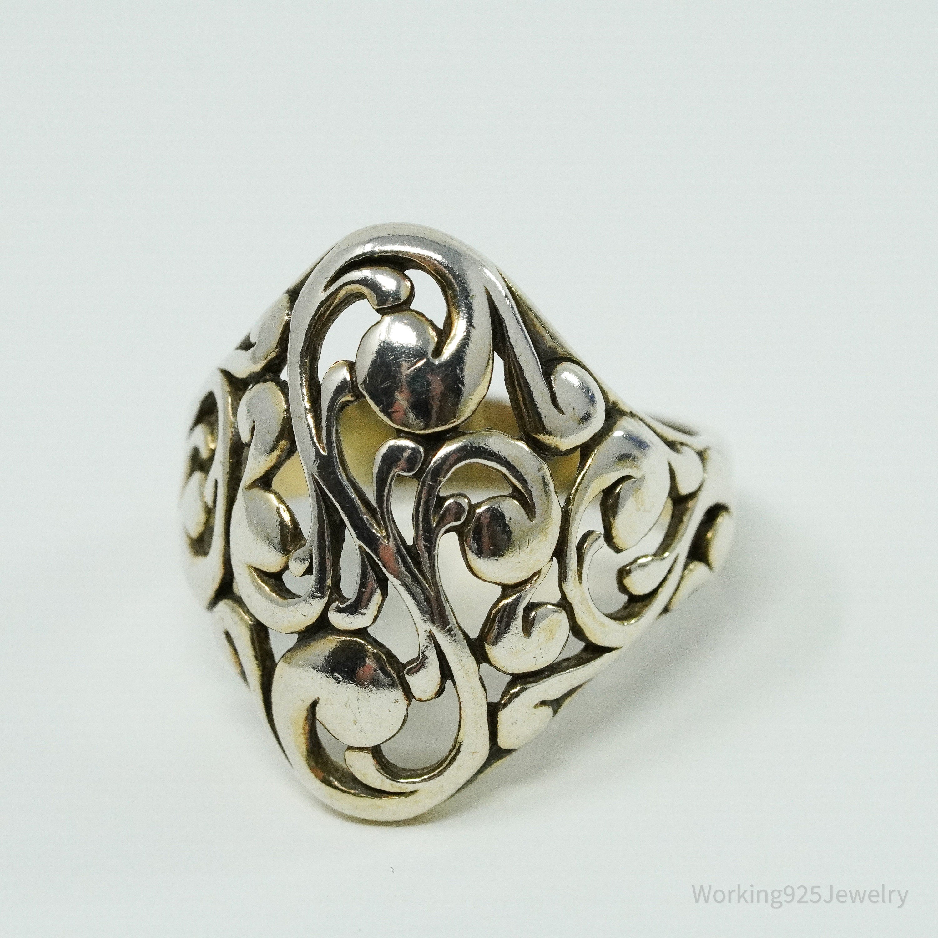 Vintage Designer KABANA Sterling Silver Ring - Size 9