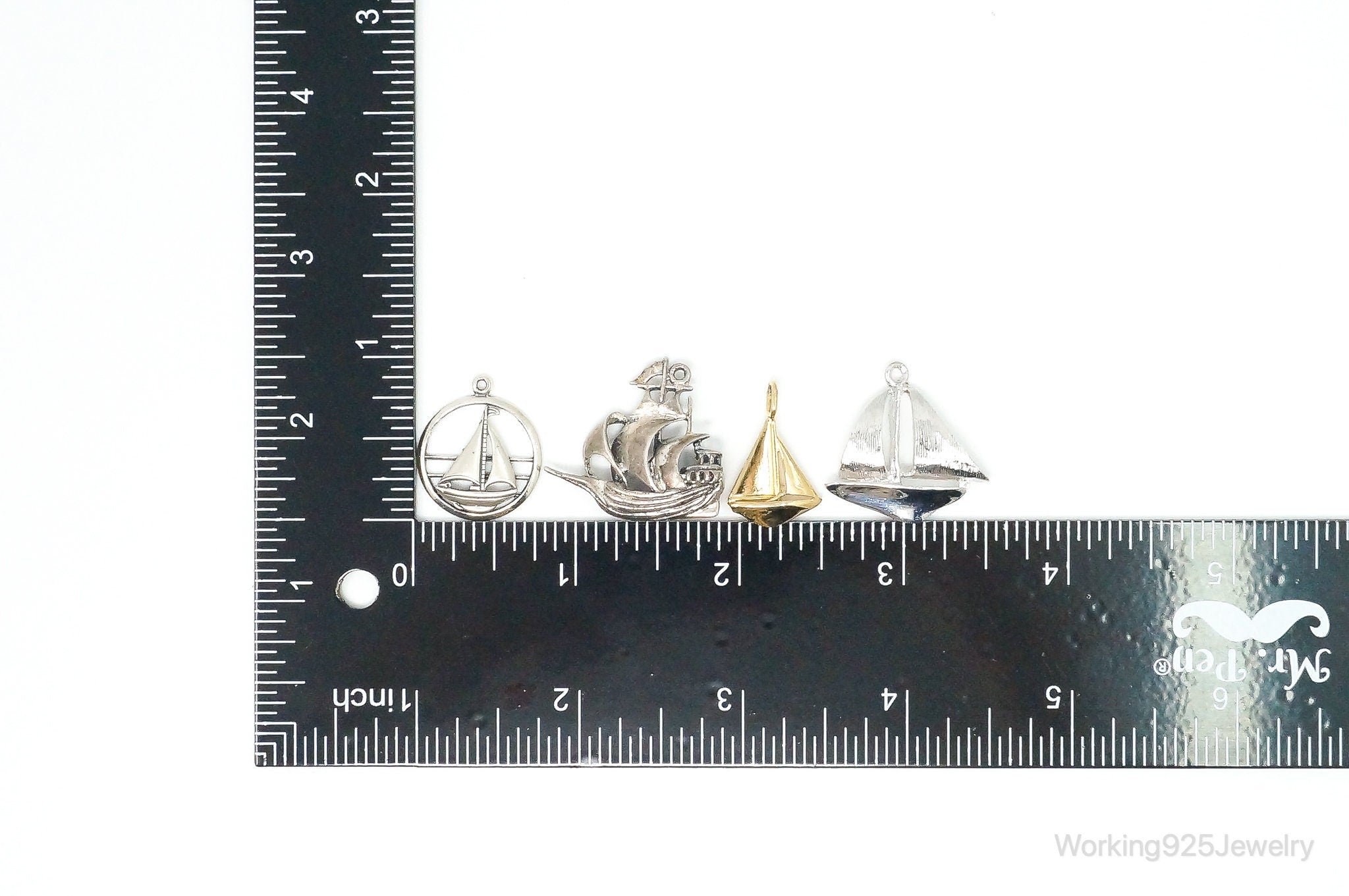 Vintage Antique Ships Sterling Silver Charms Lot