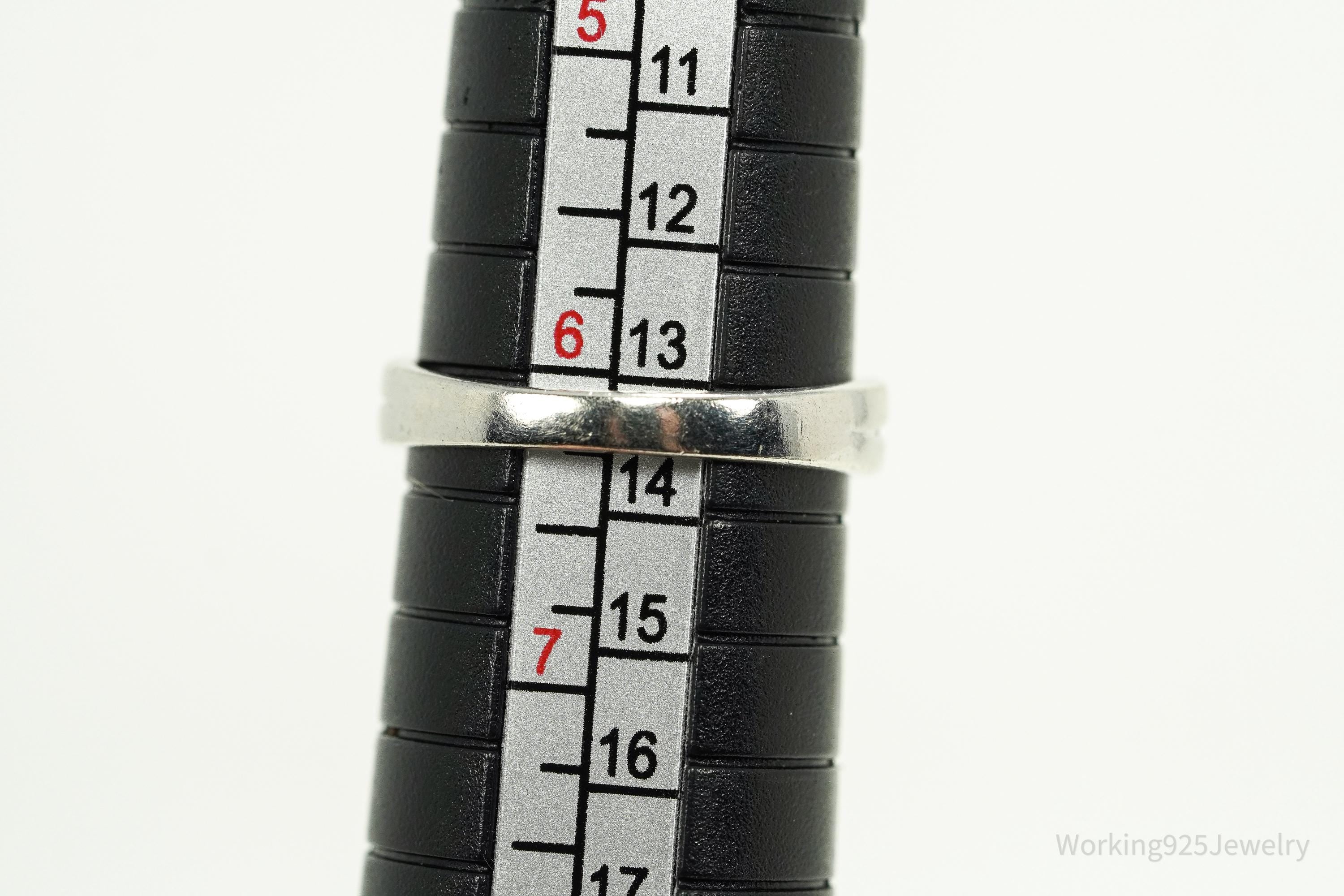 Vintage Amethyst Sterling Silver Ring - Size 6.25