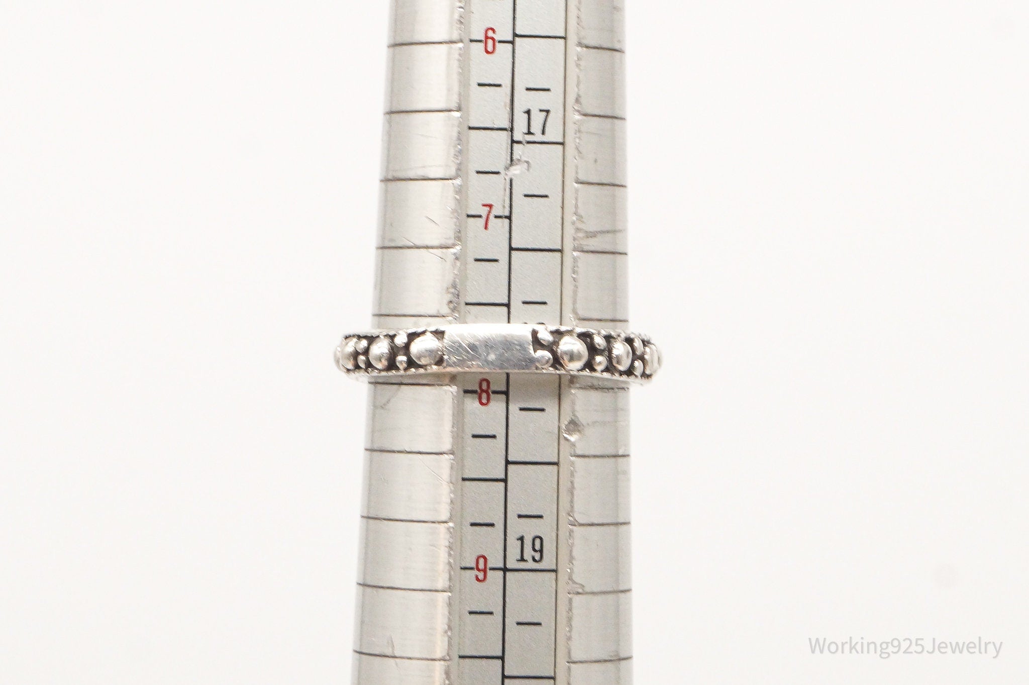 Vintage Sterling Silver Band Ring - Size 7.75