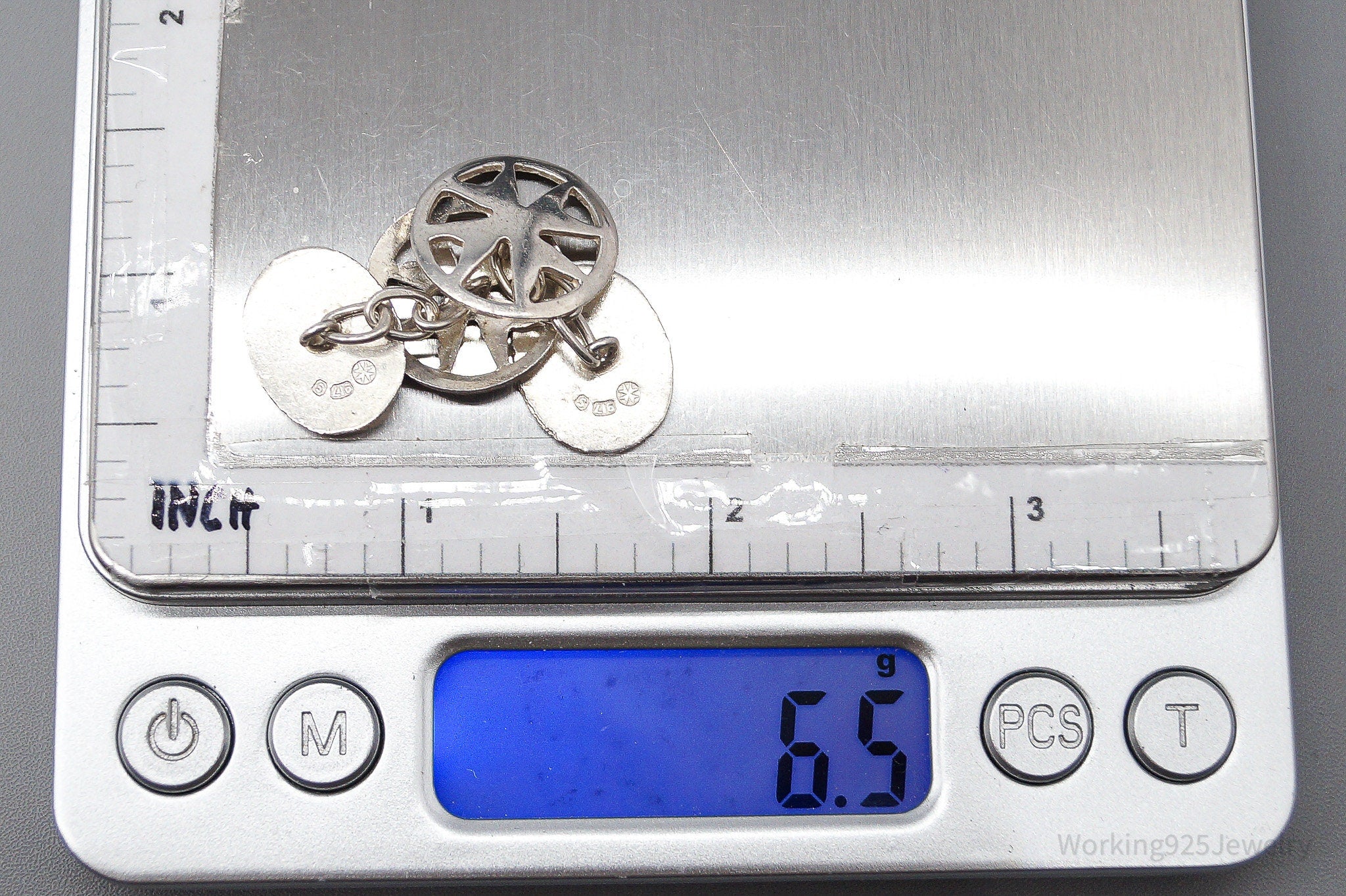 Antique Maltese Cross 917 Silver Cufflinks