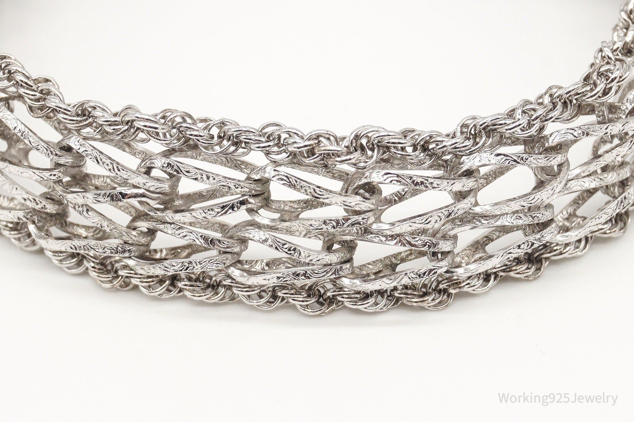 Vintage Wide Sterling Silver Chainlink Bracelet