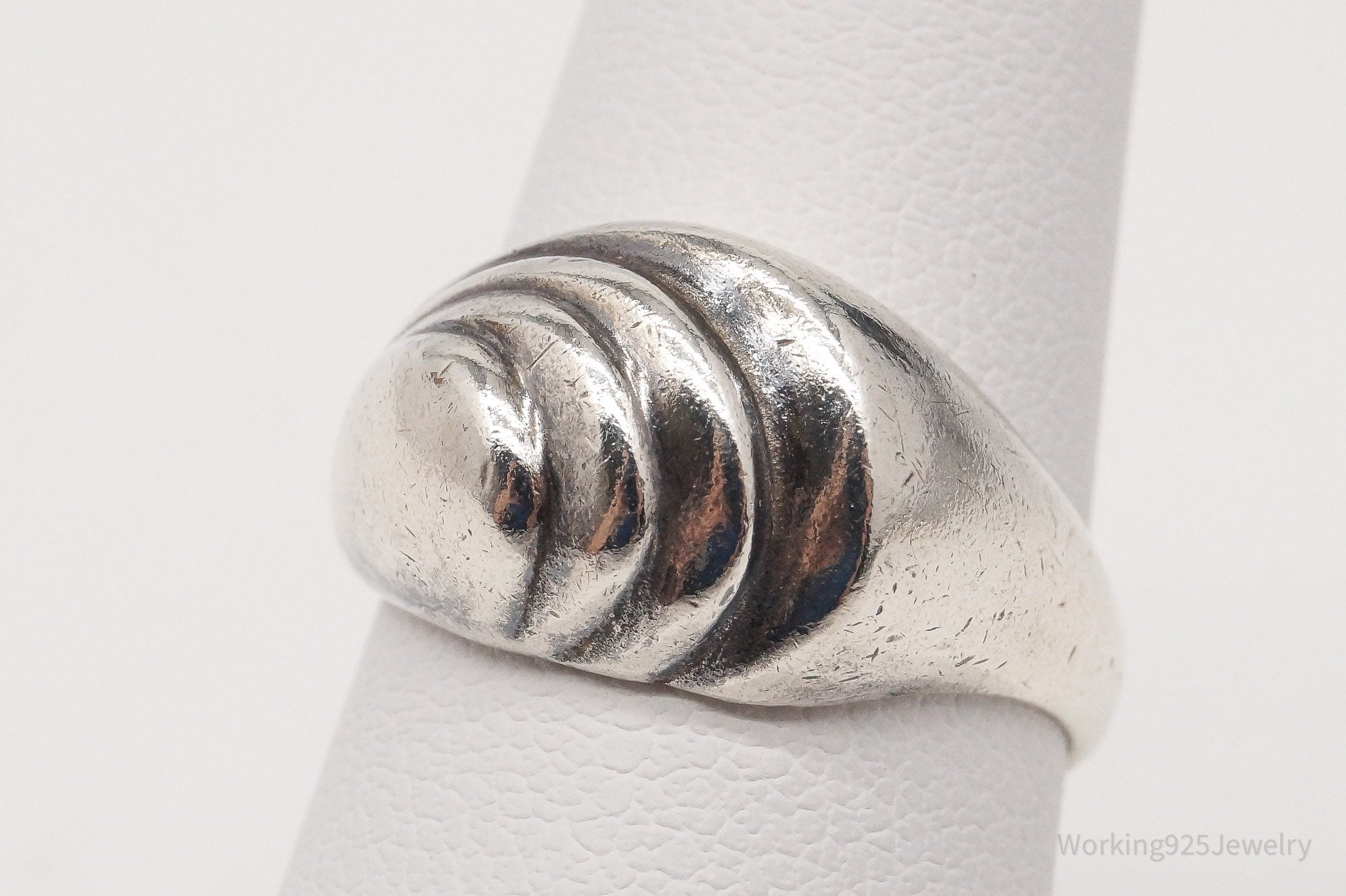 Vintage Cellini Modernist Style Sterling Silver Ring - Size 6.25