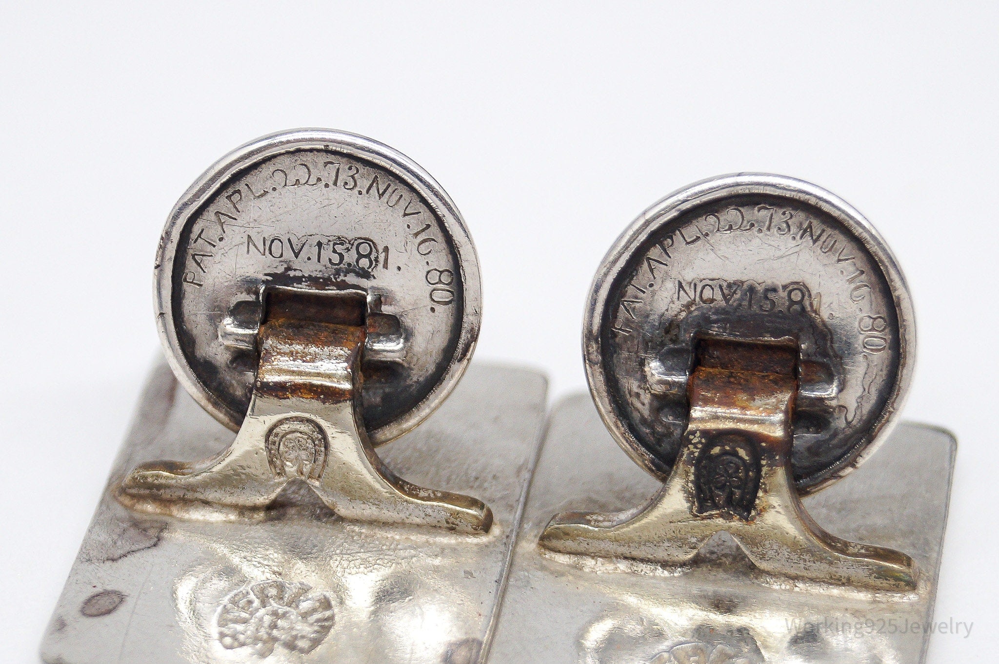 Antique Victorian Era 1800s Woman Sterling Silver Cufflinks
