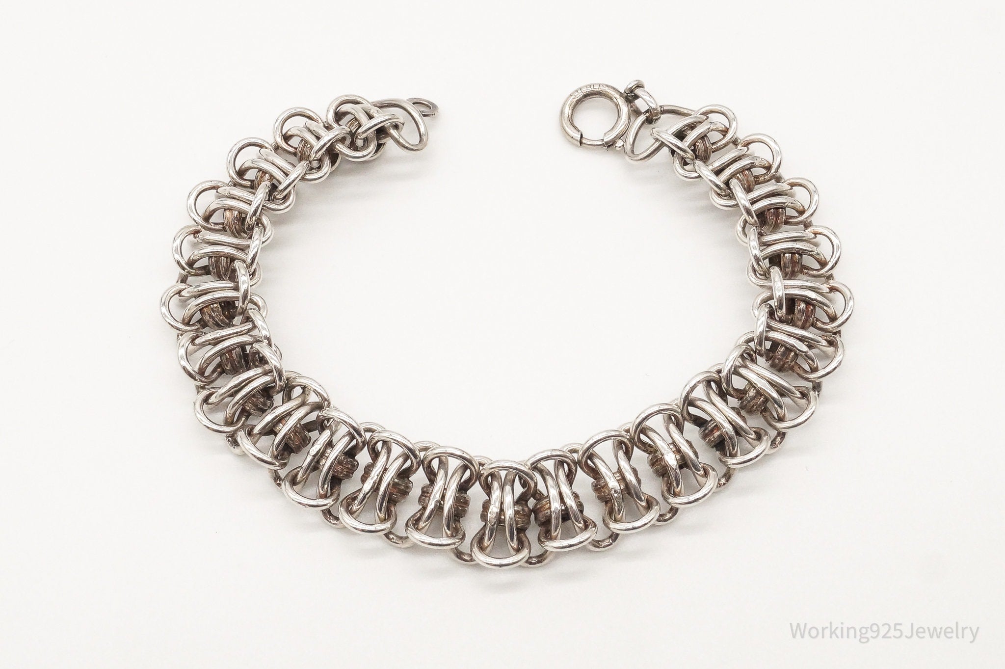 Vintage Modernist 800 Silver Bracelet