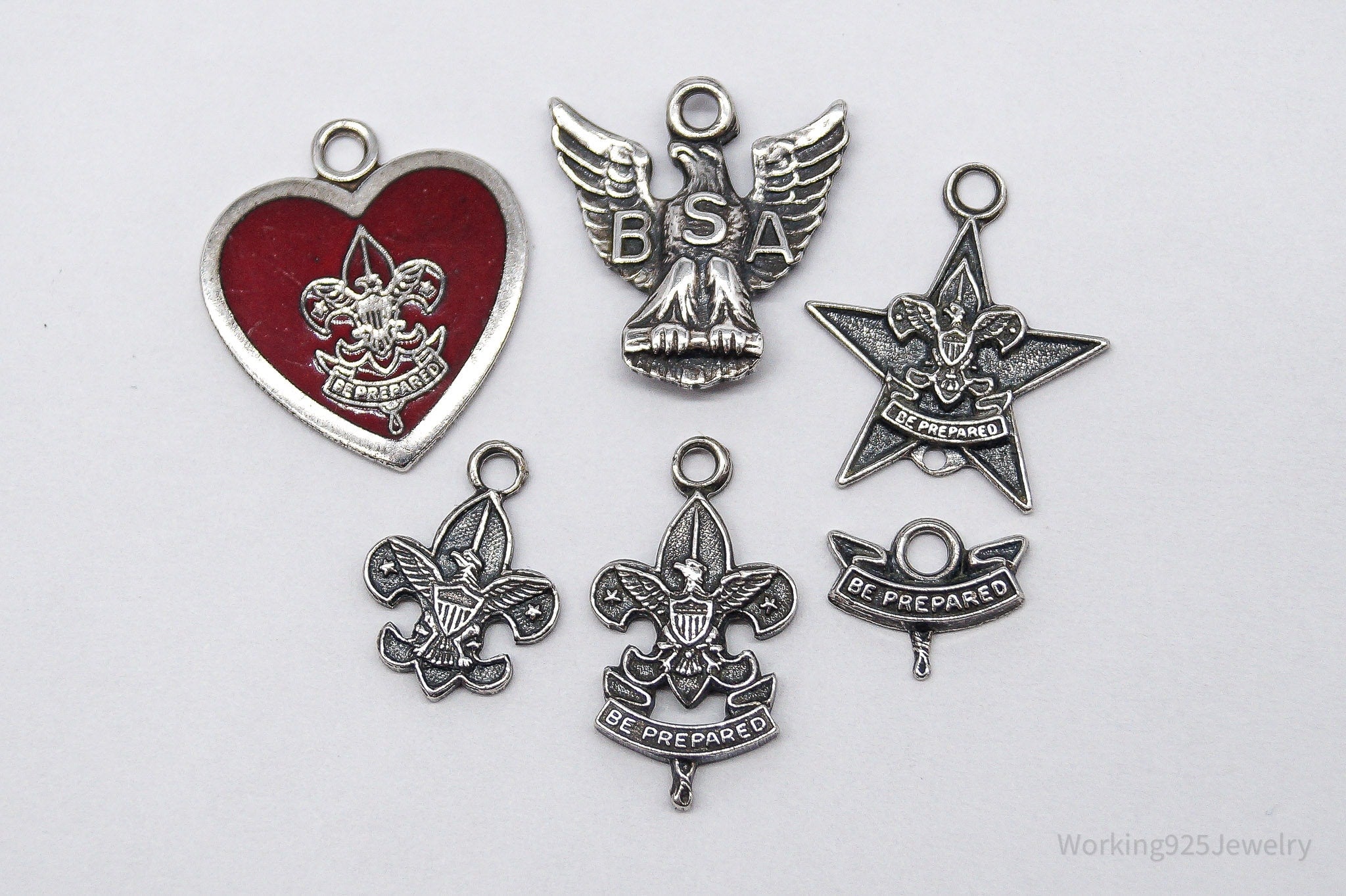 Vintage Scouts Sterling Silver Charms Lot