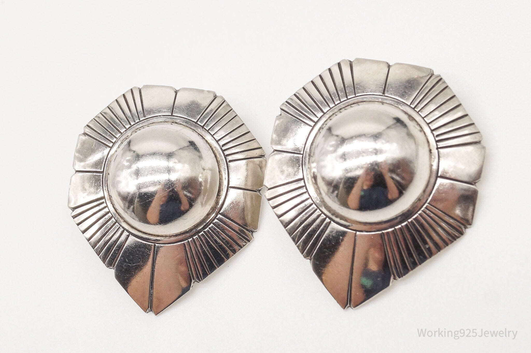 Vintage Native American Sterling Silver Earrings