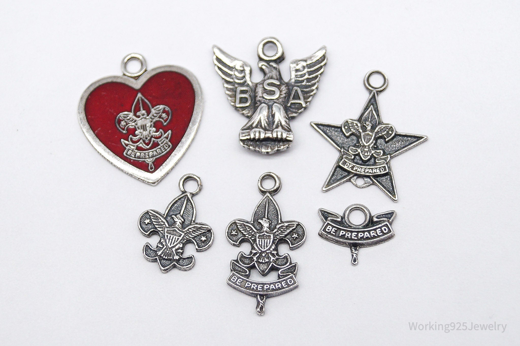 Vintage Scouts Sterling Silver Charms Lot