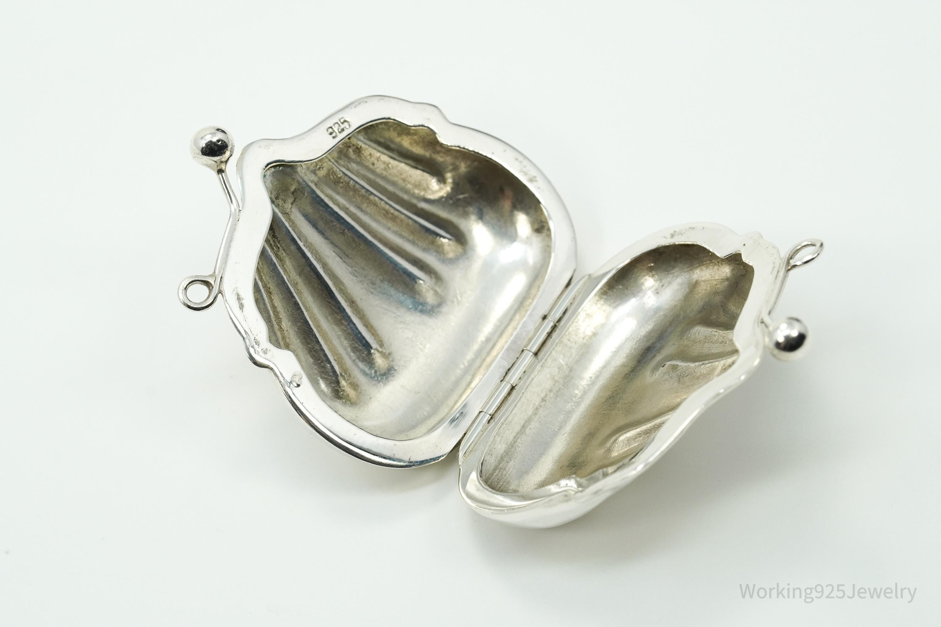 Vintage Purse Bag Locket Sterling Silver Pill Box