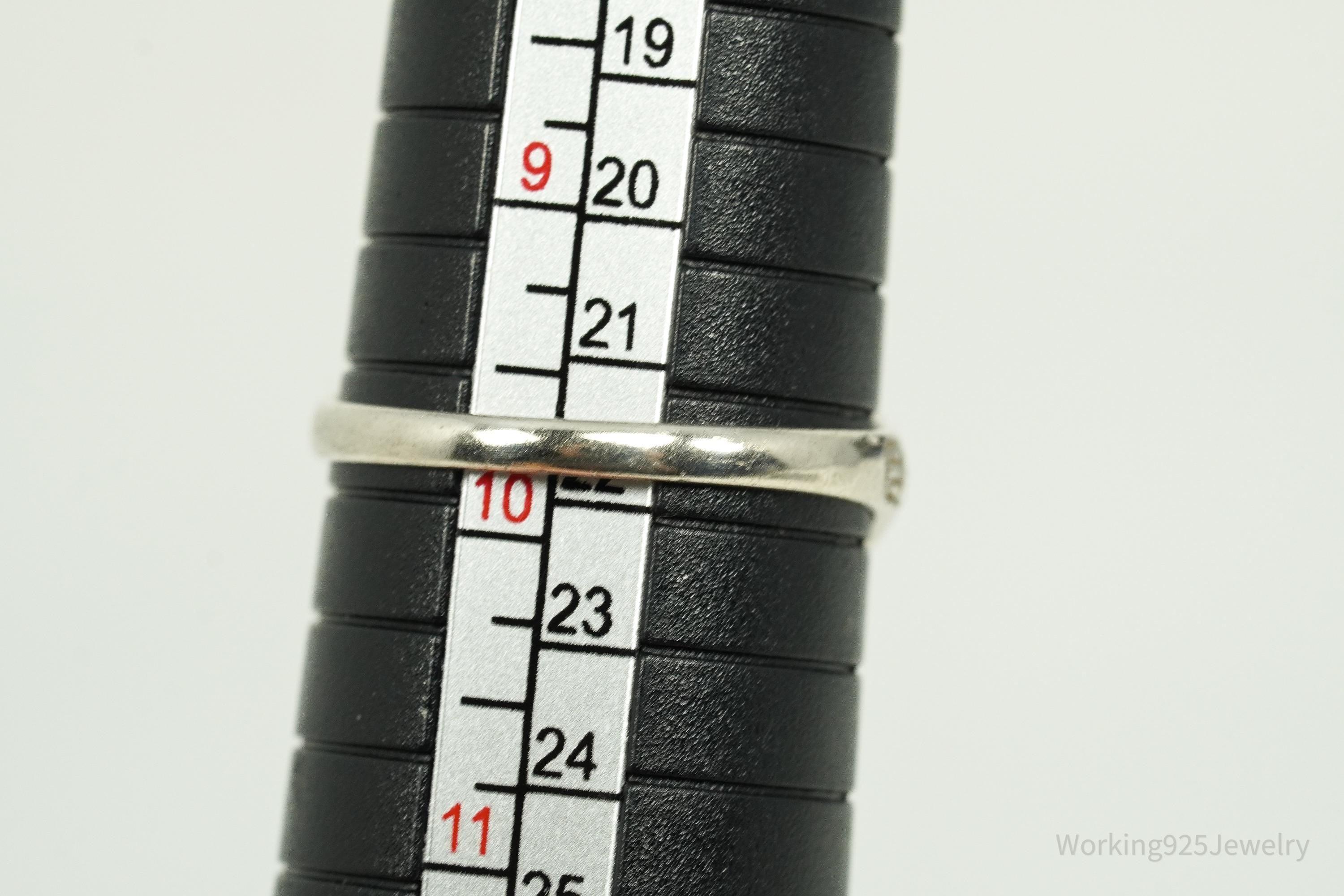 RARE 1930s Territory Of Alaska Souvenir Sterling Silver Ring - Size 9.75