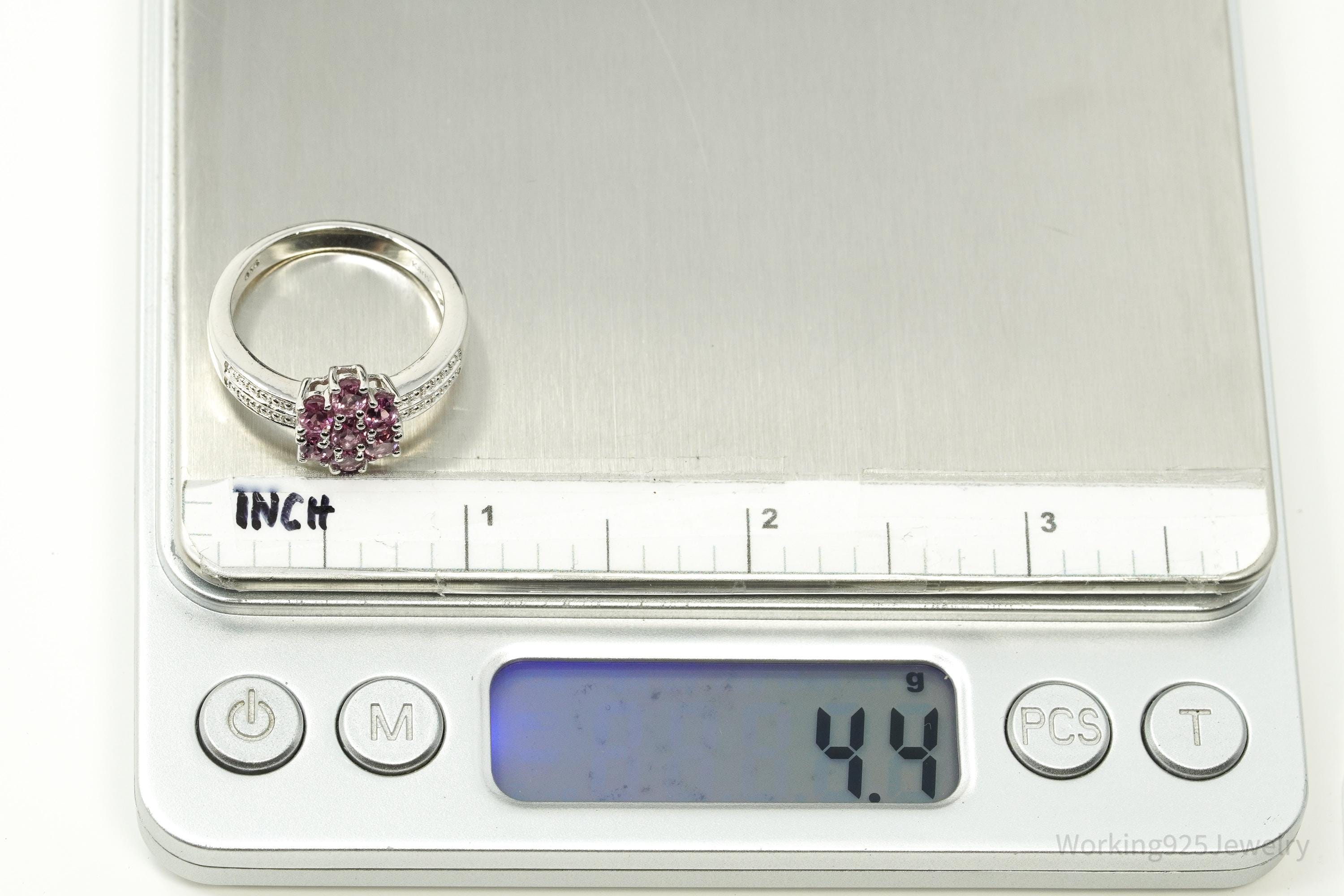 Karis Pink Tourmaline Sterling Silver Ring - Size 9