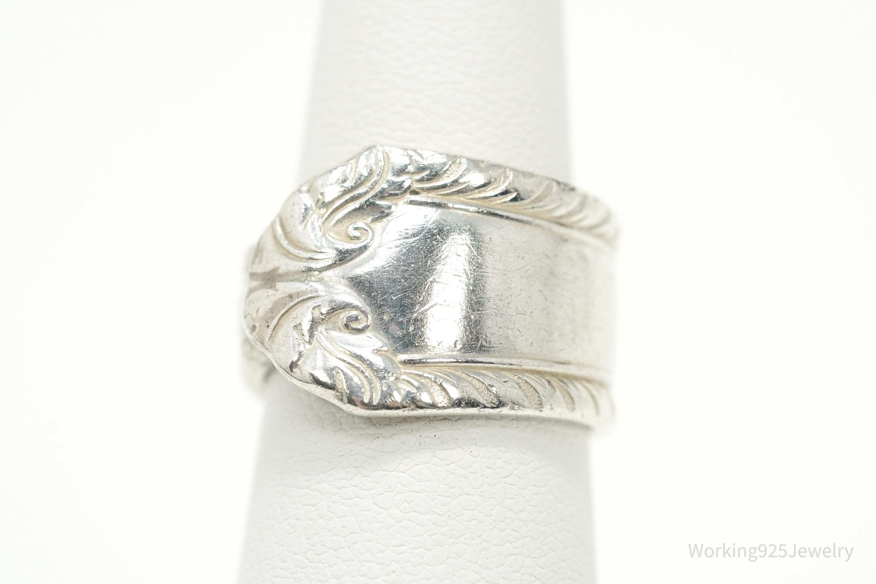 Antique Silver Spoon Ring Size 6.5