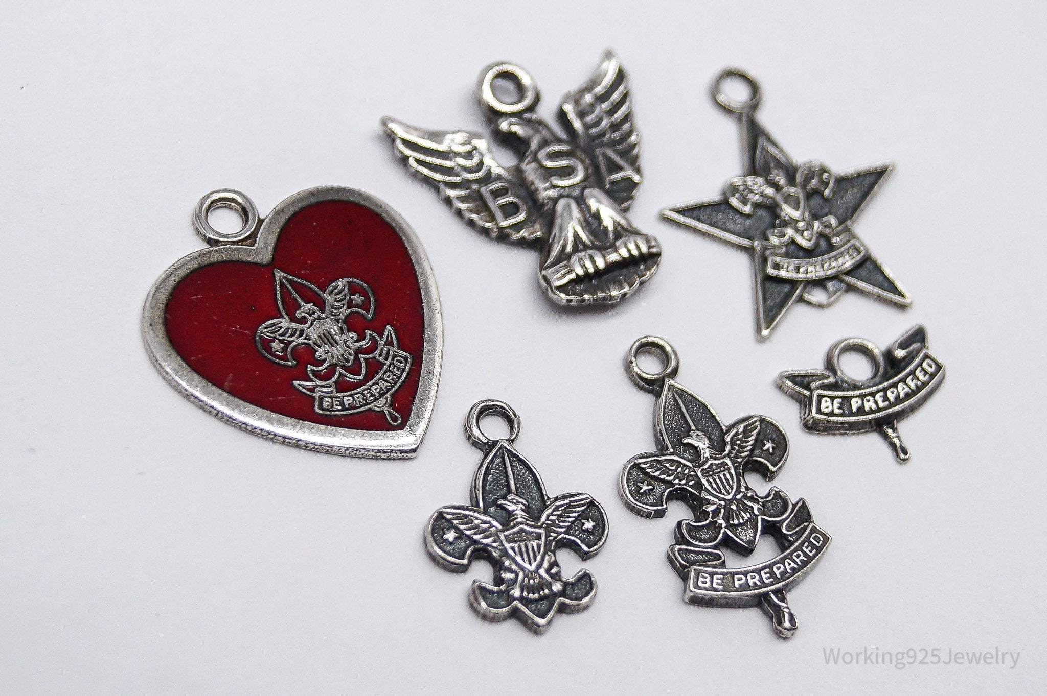 Vintage Scouts Sterling Silver Charms Lot