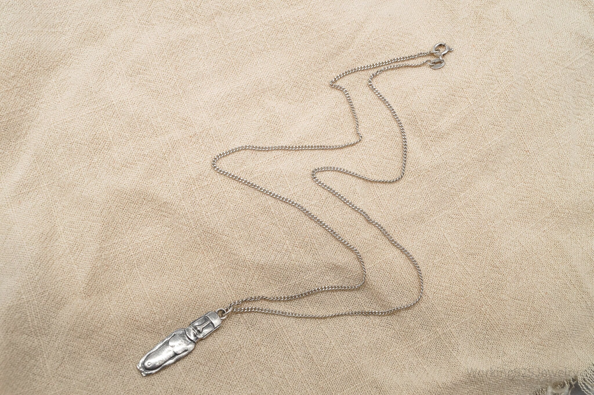 RARE Vintage Norwegian Moai 830S Silver Chain Necklace 17"