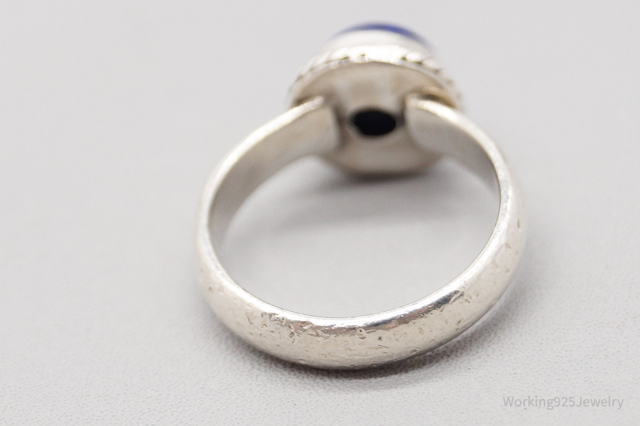 Vintage Lapis Lazuli Sterling Silver Ring - Size 6