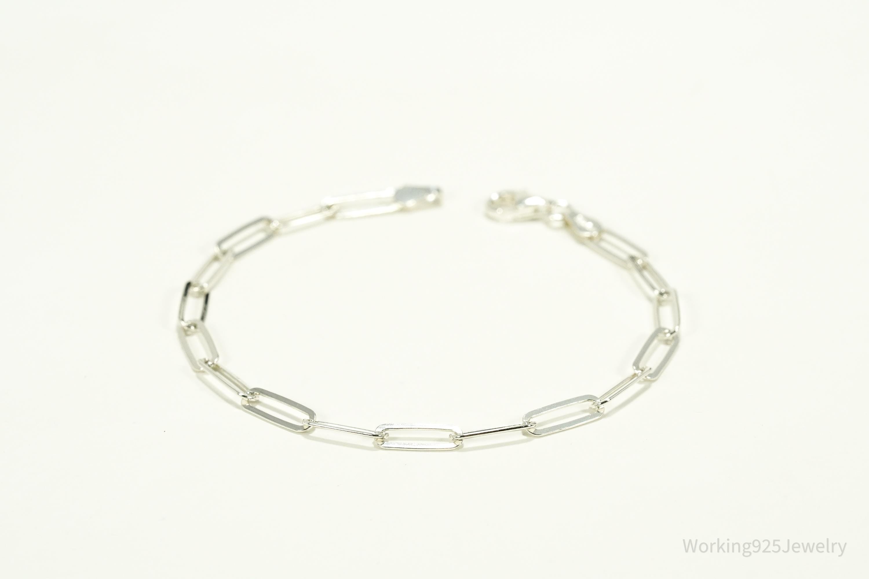 Vintage Italian Dyaderma Chain Link Sterling Silver Bracelet - 7"