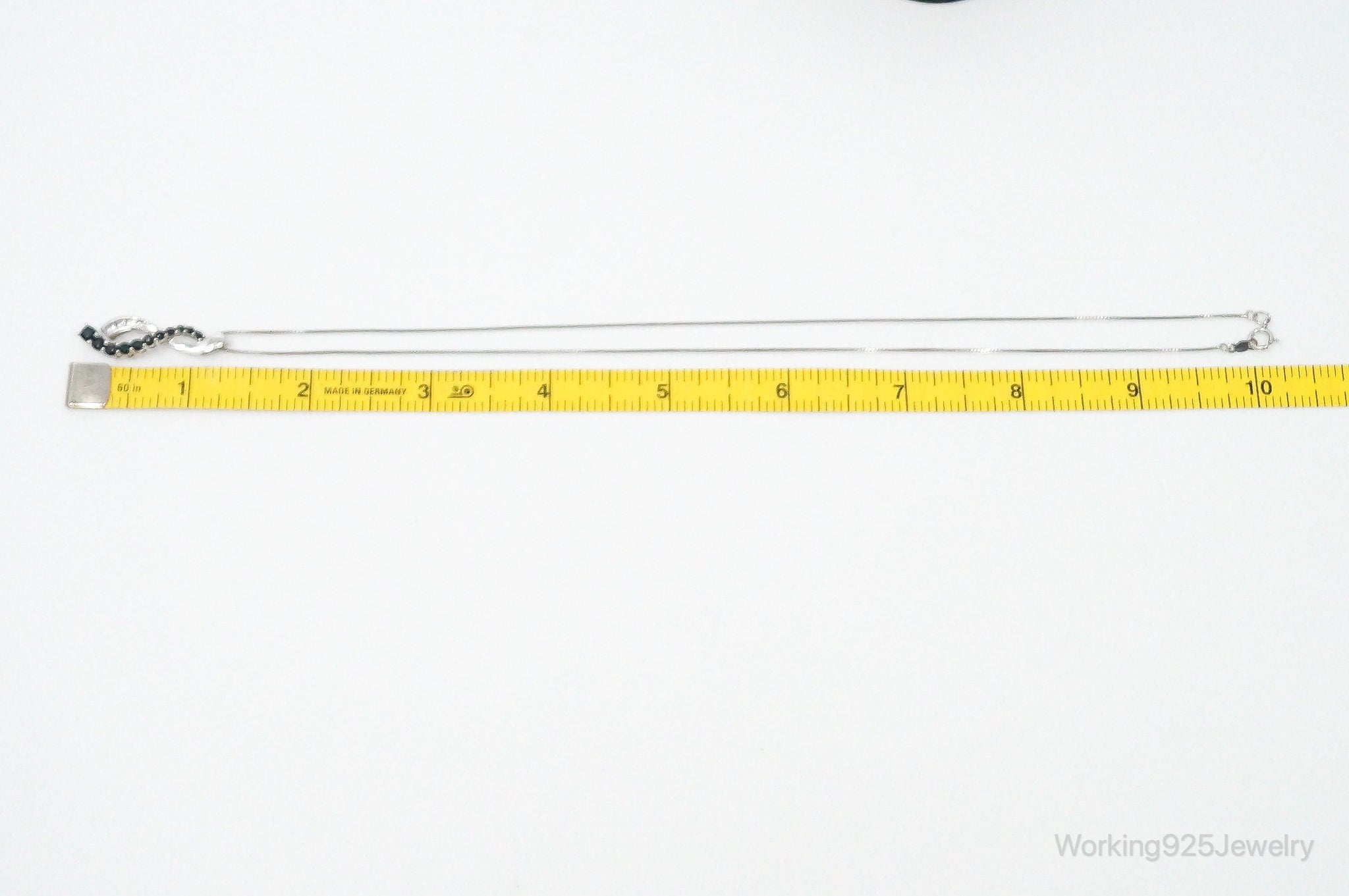 Designer Alwand Vahan Sapphire Cubic Zirconia Sterling Silver Necklace