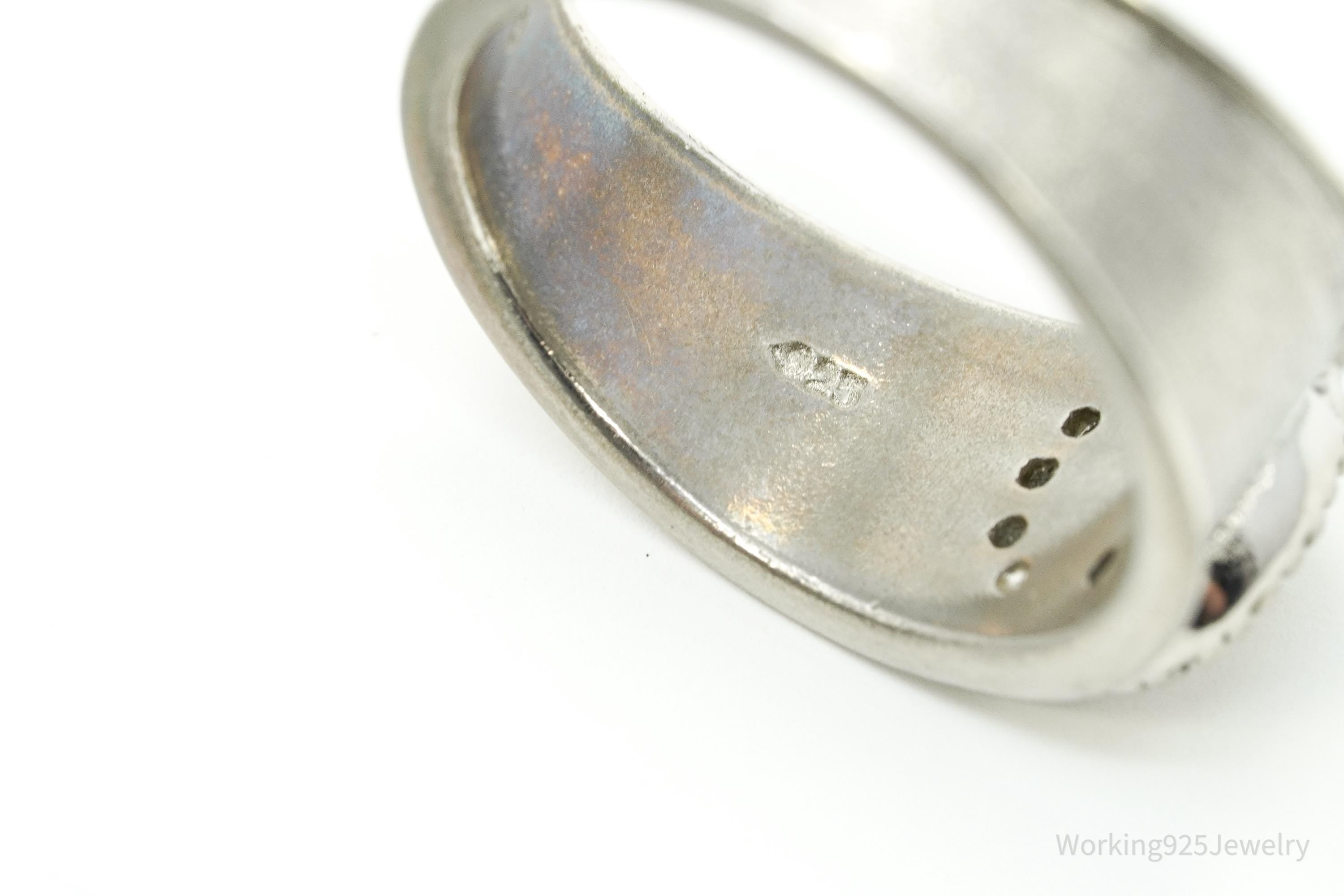 Kelly Herd Cubic Zirconia Horseshoe Sterling Silver Ring - Size 7.25