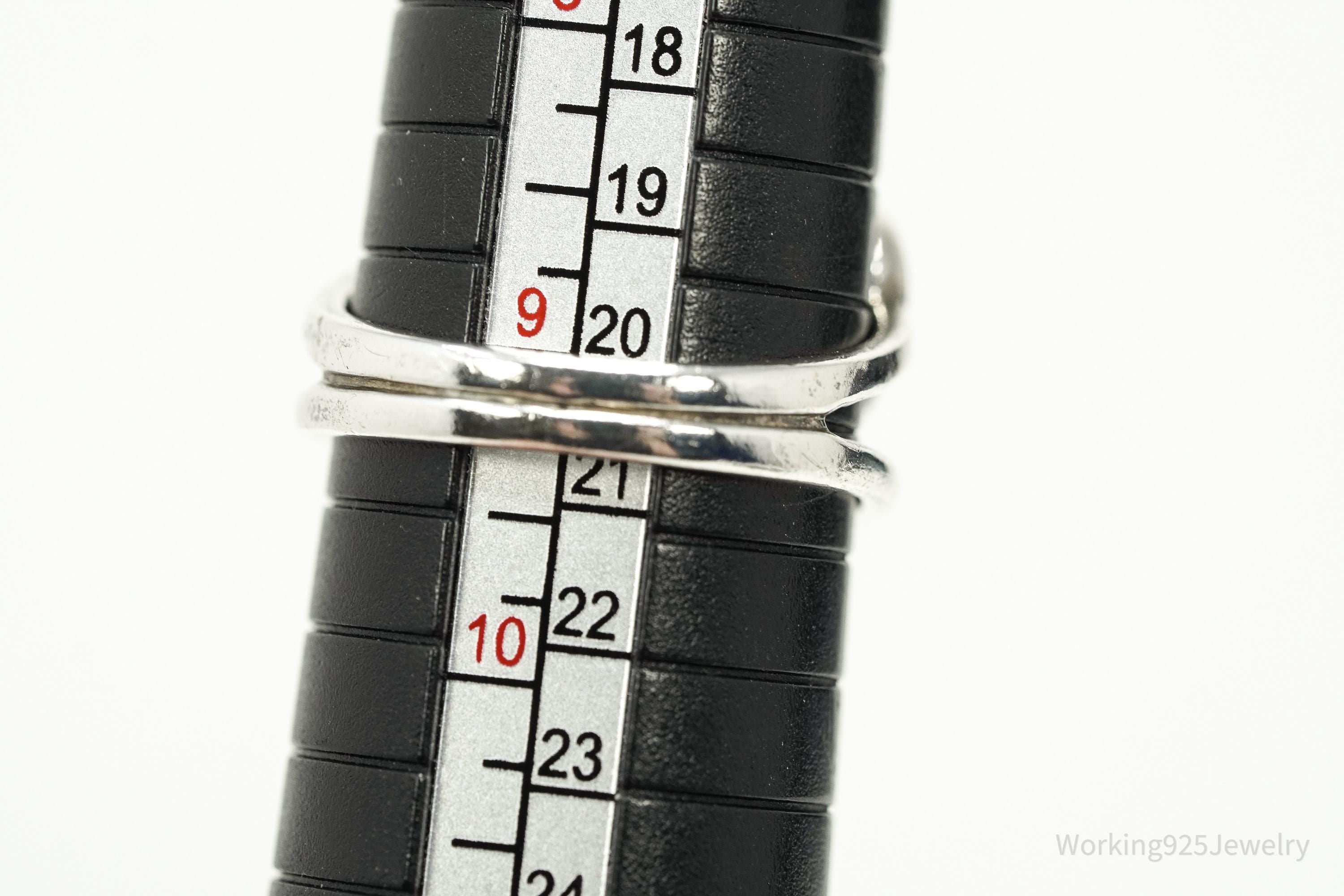 Vintage Filigree Butterfly Sterling Silver Ring - Size 9.25