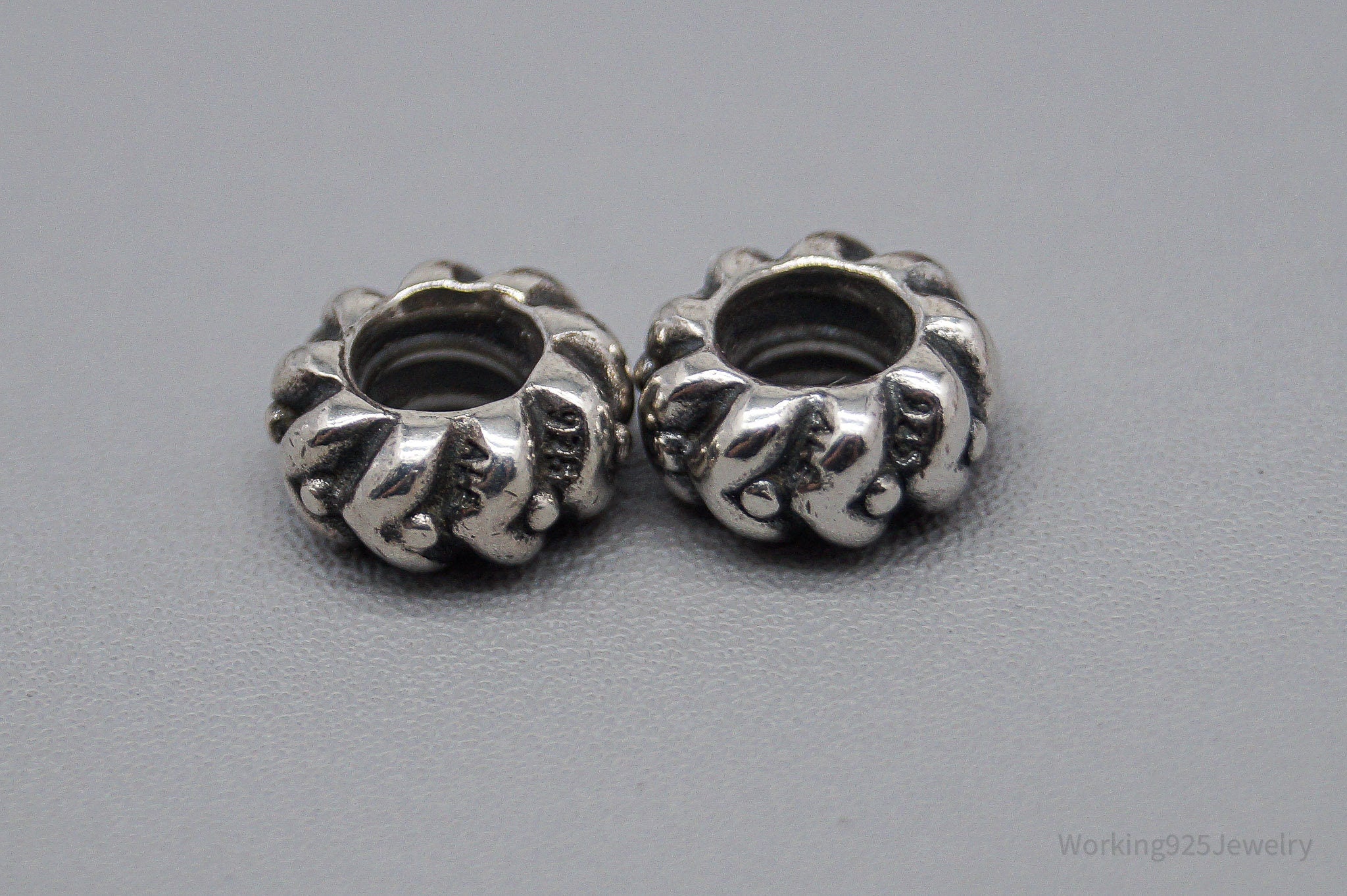 Retired Authentic Designer Pandora Heartbeat Charms Sterling Silver Set