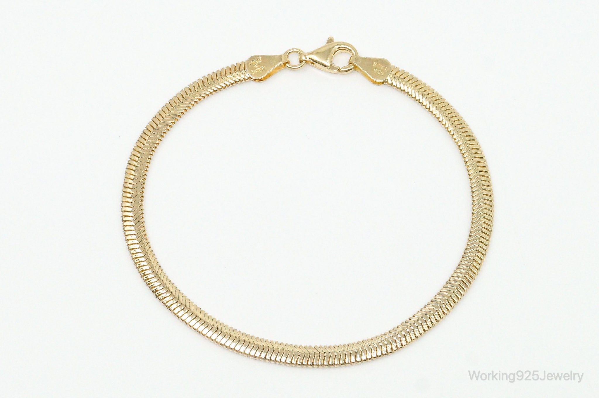 VTG Italian Designer ITAOR Gold Vermeil Sterling Silver Bracelet