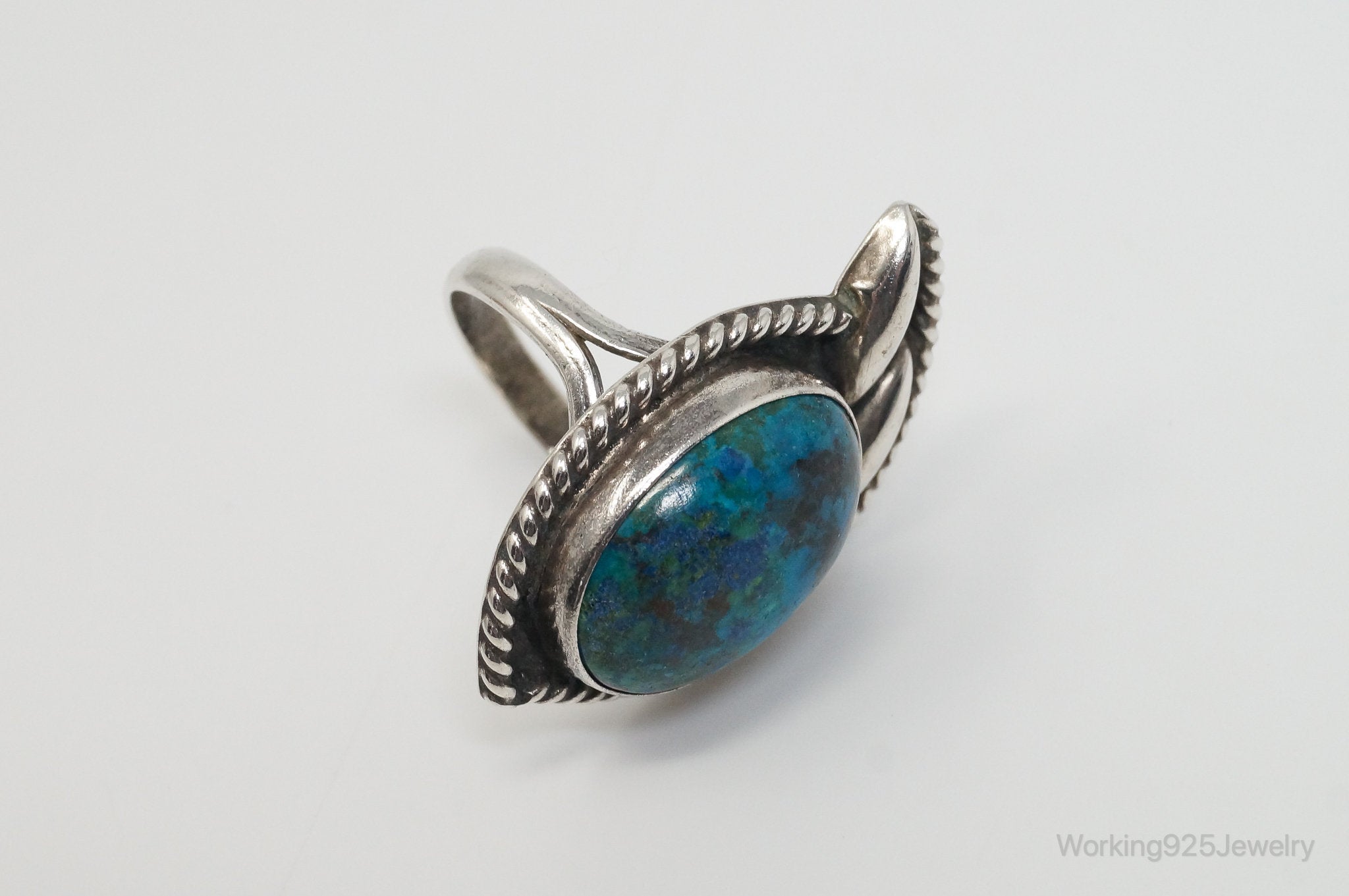 Vintage Plata Mexico Turquoise Southwestern Sterling Silver Ring - Size 9