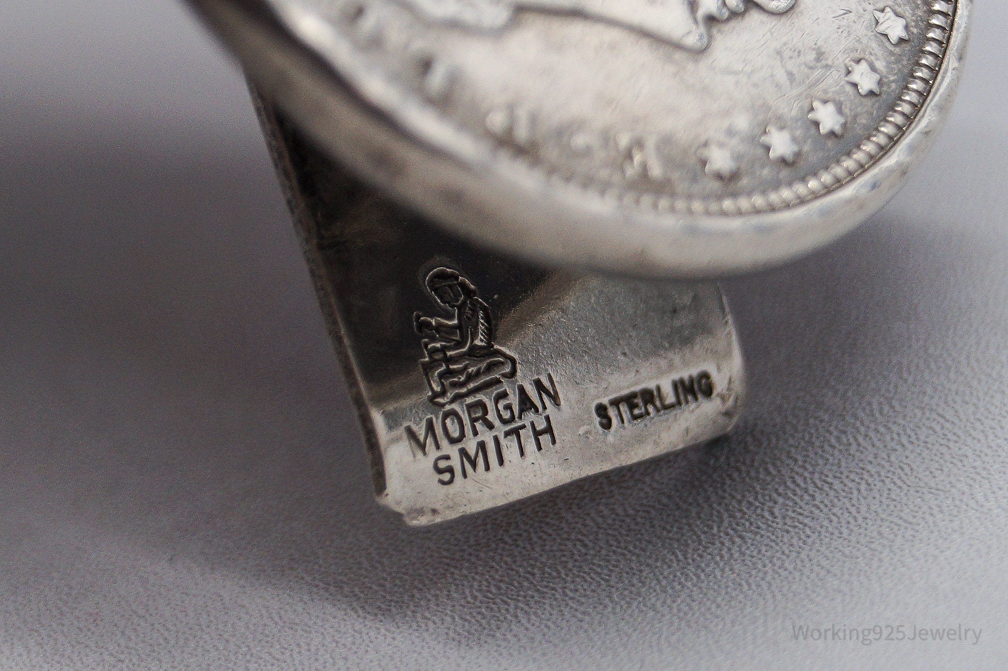 Antique 1887 Morgan Silver Dollar Coin Morgan Smith Navajo Sterling Silver Money Clip